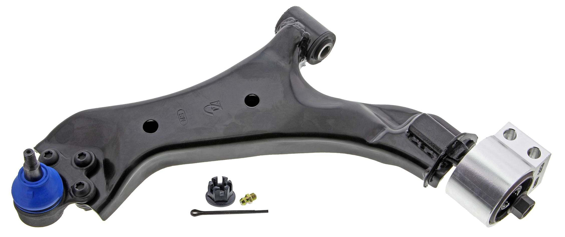 Front View of Front Left Suspension Control Arm and Ball Joint Assembly MEVOTECH CMS501117