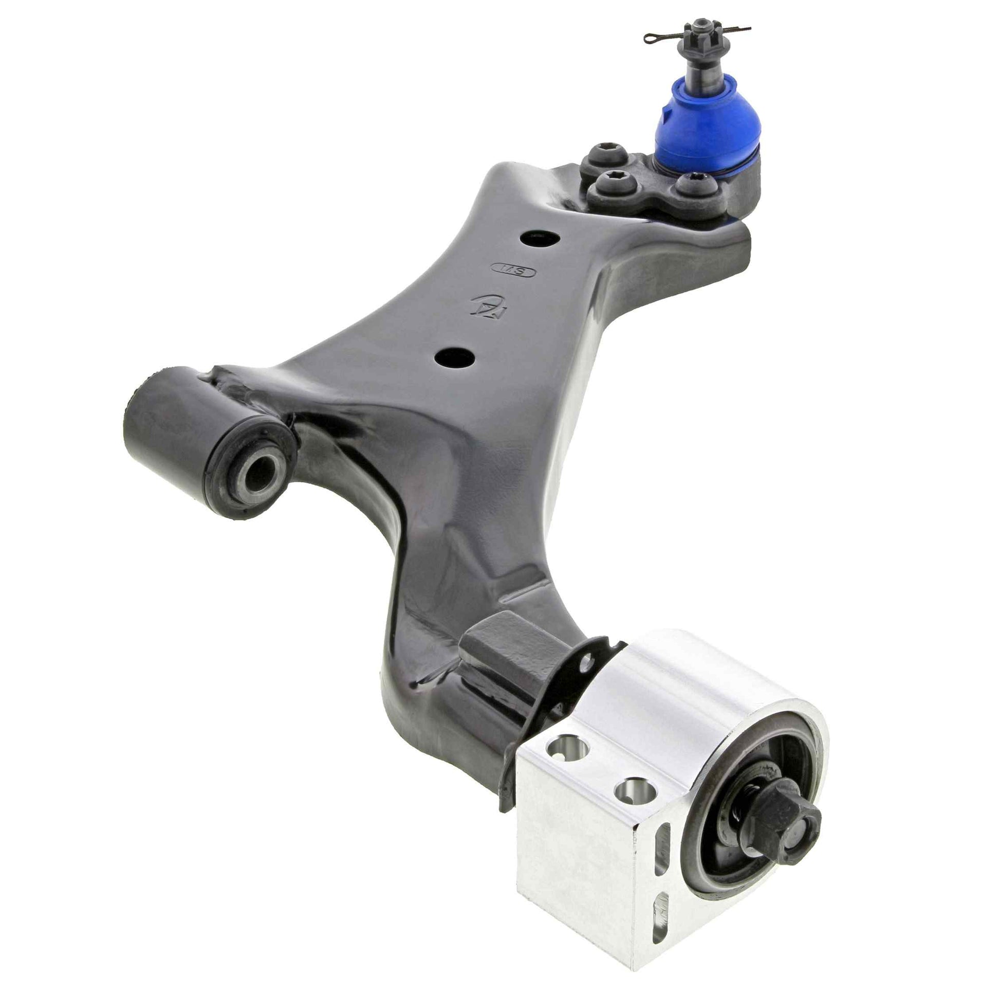 Angle View of Front Right Suspension Control Arm and Ball Joint Assembly MEVOTECH CMS501118