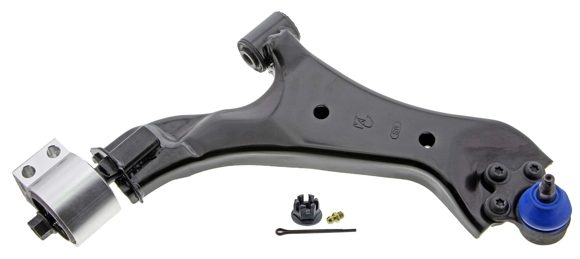 Front View of Front Right Suspension Control Arm and Ball Joint Assembly MEVOTECH CMS501118