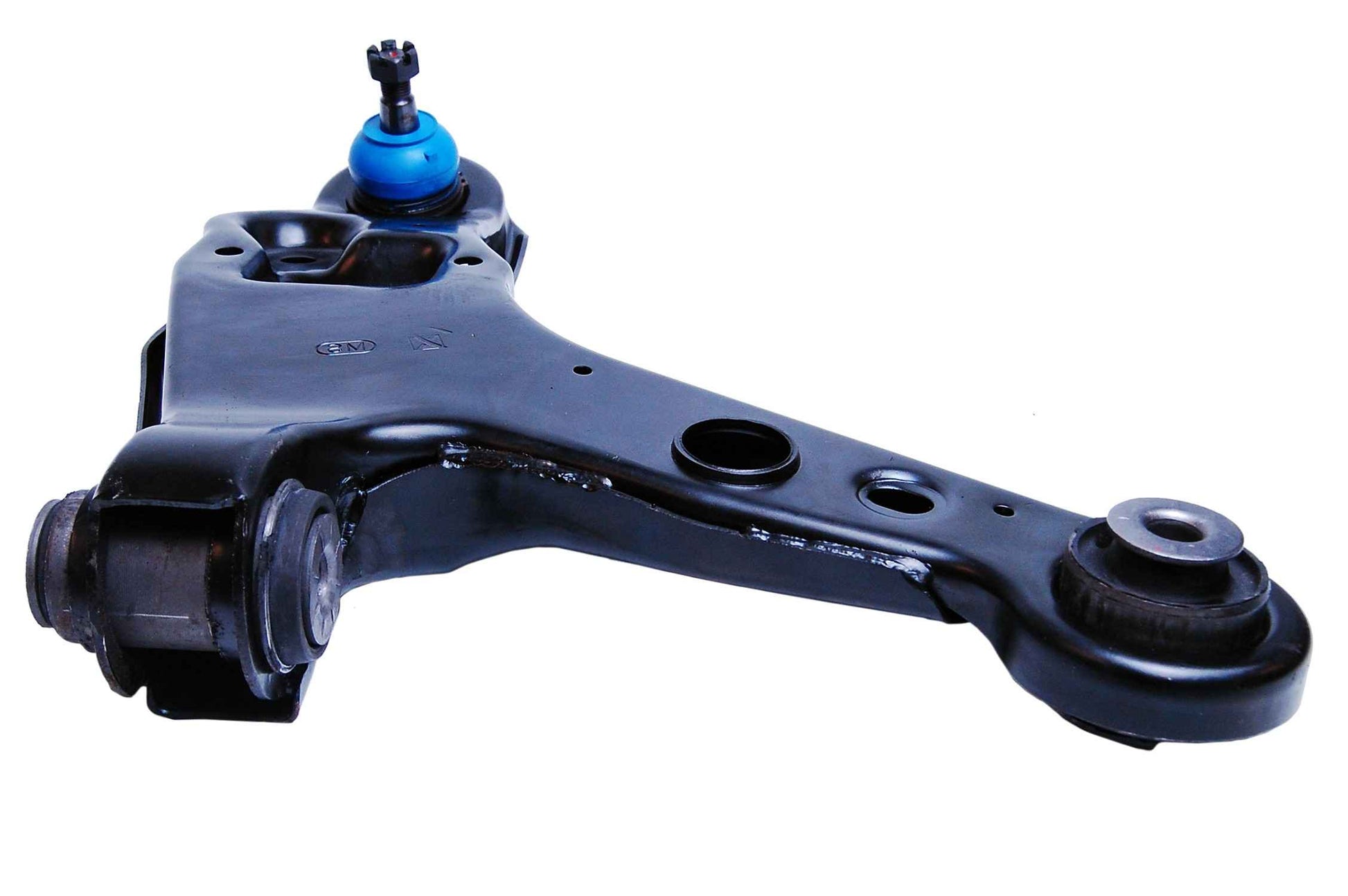 Angle View of Front Right Suspension Control Arm and Ball Joint Assembly MEVOTECH CMS501139