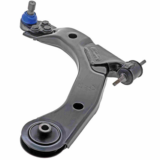 Angle View of Front Left Suspension Control Arm and Ball Joint Assembly MEVOTECH CMS50117