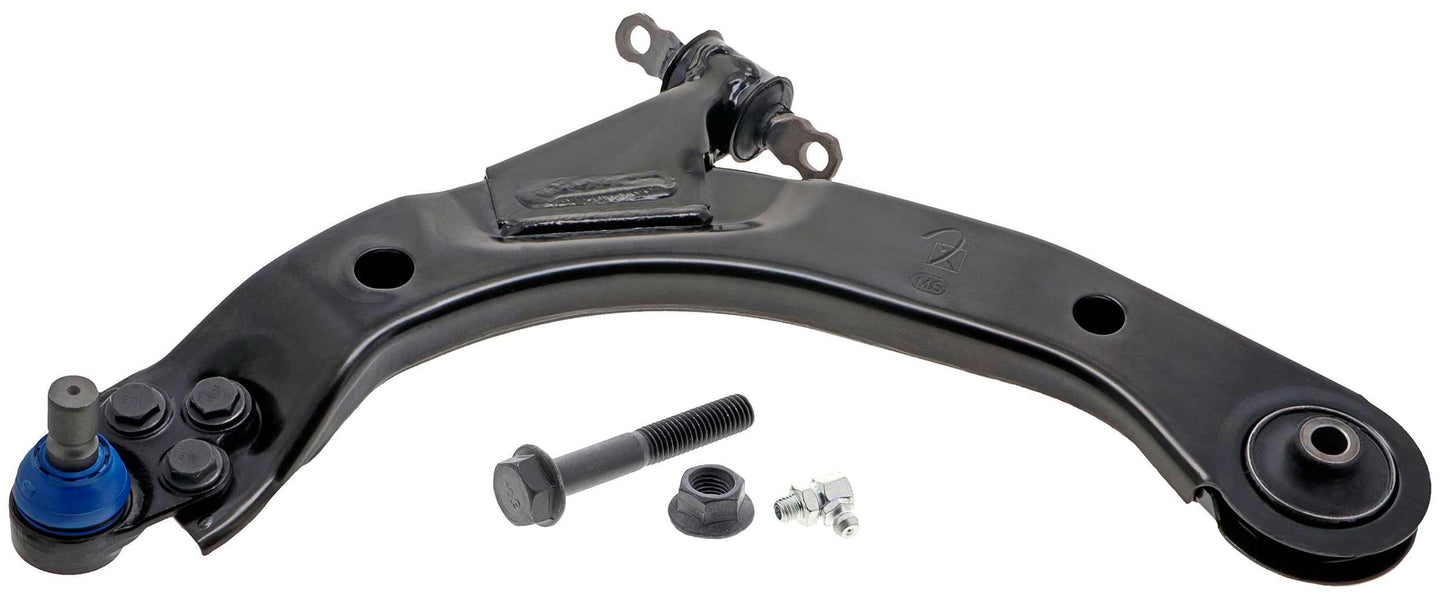 Front View of Front Left Suspension Control Arm and Ball Joint Assembly MEVOTECH CMS50117