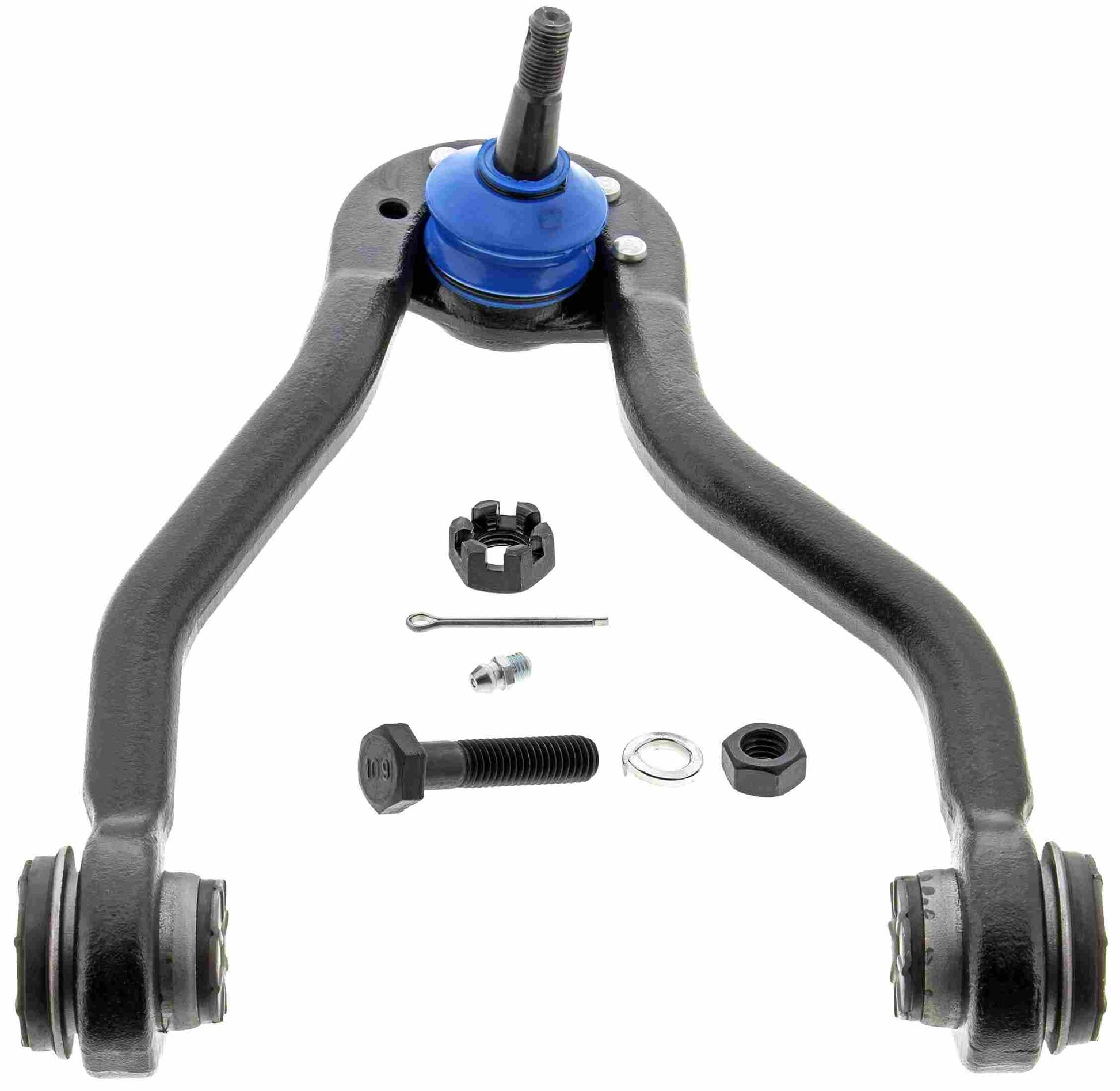 Front View of Front Upper Left Suspension Control Arm and Ball Joint Assembly MEVOTECH CMS50120