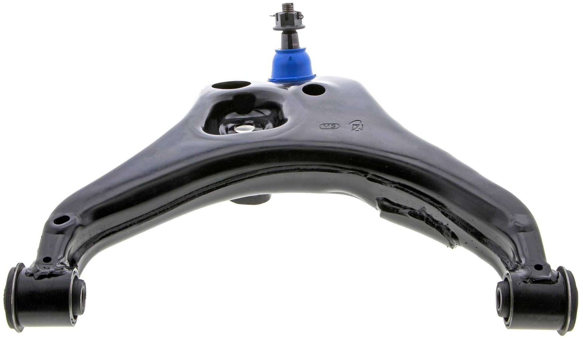 Angle View of Front Left Suspension Control Arm and Ball Joint Assembly MEVOTECH CMS501239