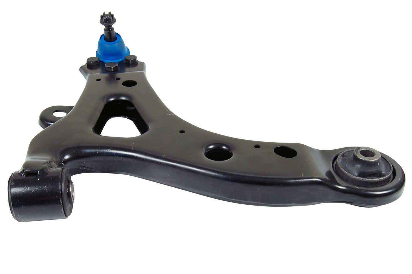 Angle View of Front Left Suspension Control Arm and Ball Joint Assembly MEVOTECH CMS50124