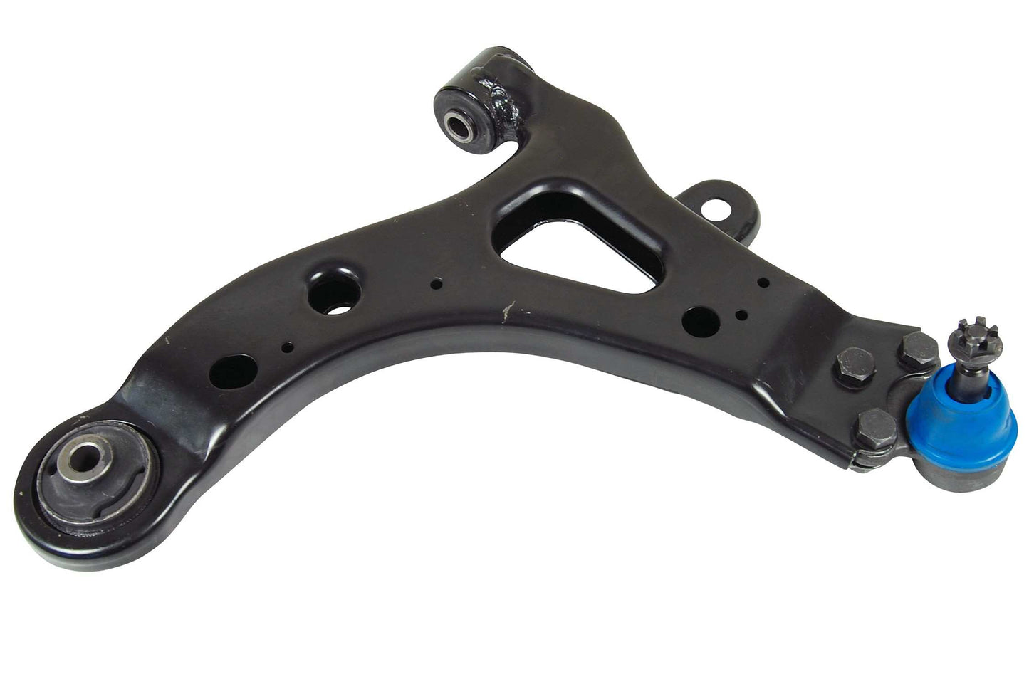 Front View of Front Left Suspension Control Arm and Ball Joint Assembly MEVOTECH CMS50124