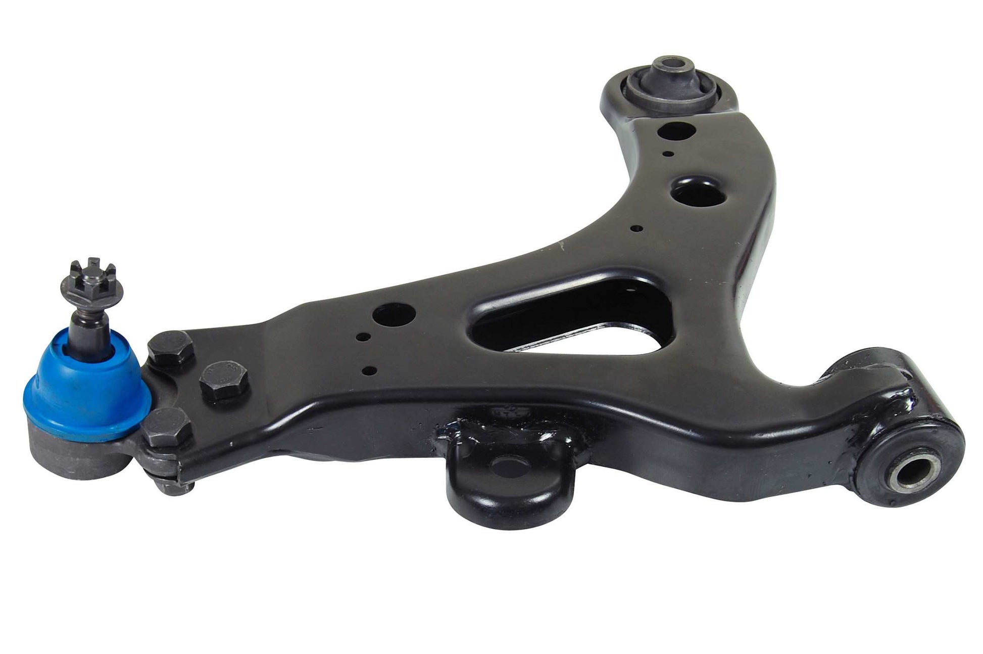 Side View of Front Left Suspension Control Arm and Ball Joint Assembly MEVOTECH CMS50124