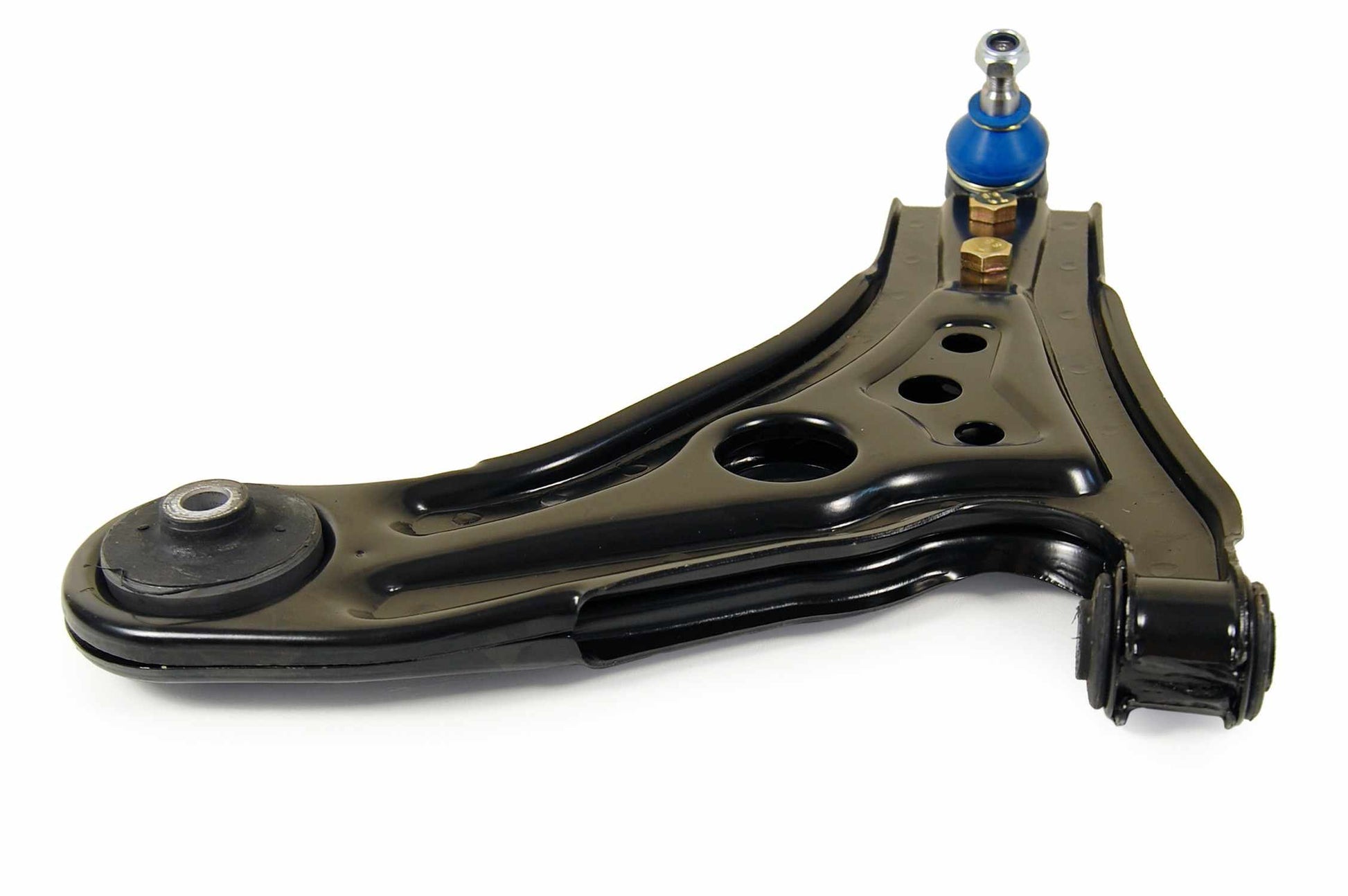 Angle View of Front Left Suspension Control Arm and Ball Joint Assembly MEVOTECH CMS50126