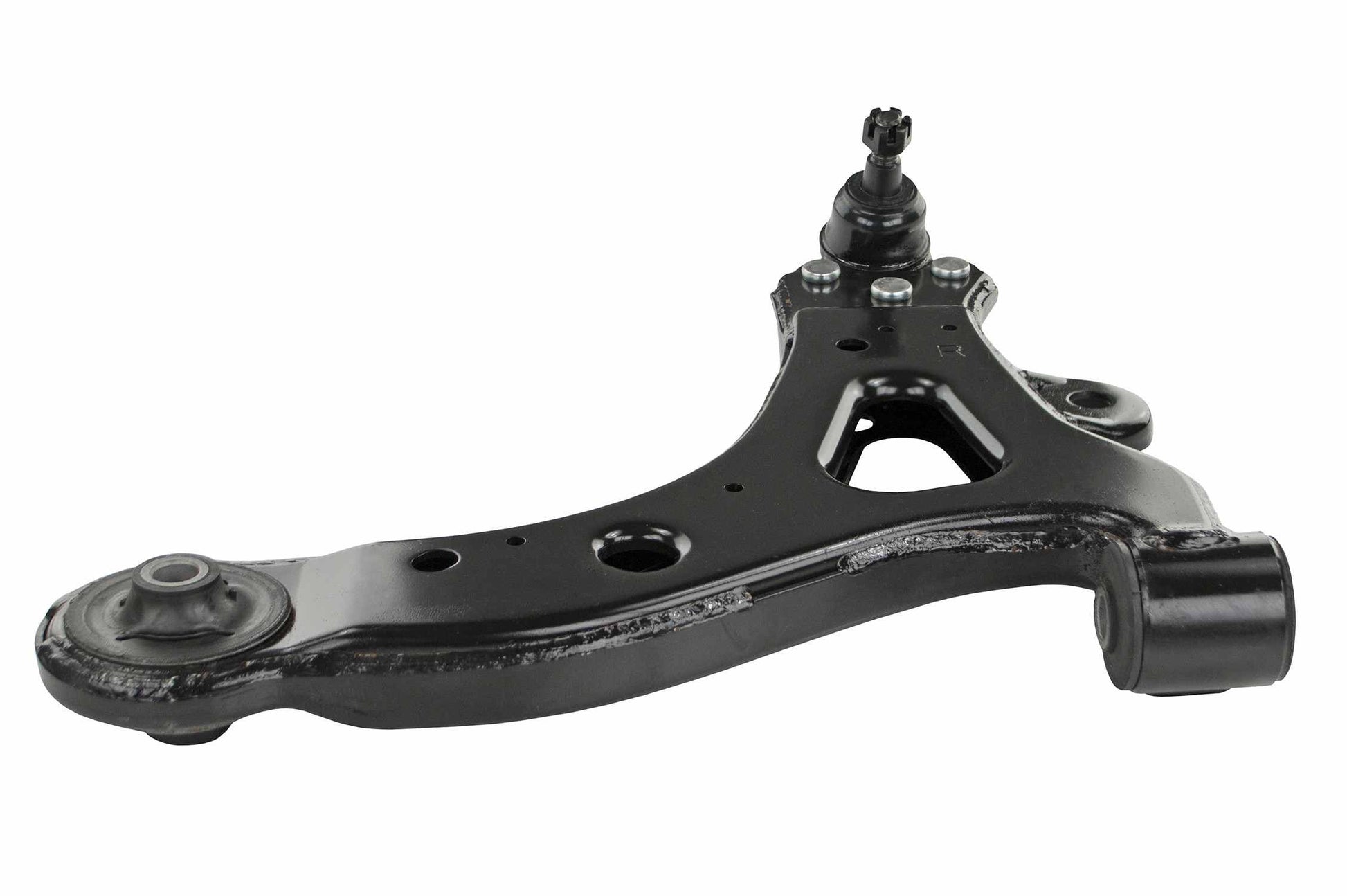 Angle View of Front Right Suspension Control Arm and Ball Joint Assembly MEVOTECH CMS501276