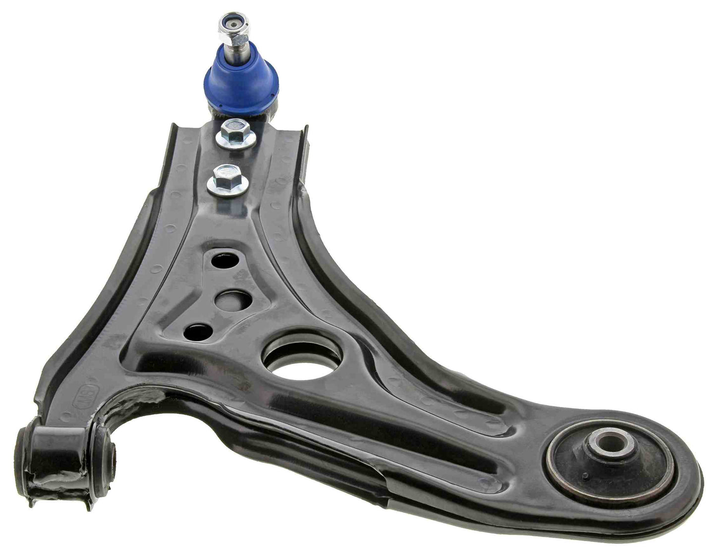 Angle View of Front Right Suspension Control Arm and Ball Joint Assembly MEVOTECH CMS50127