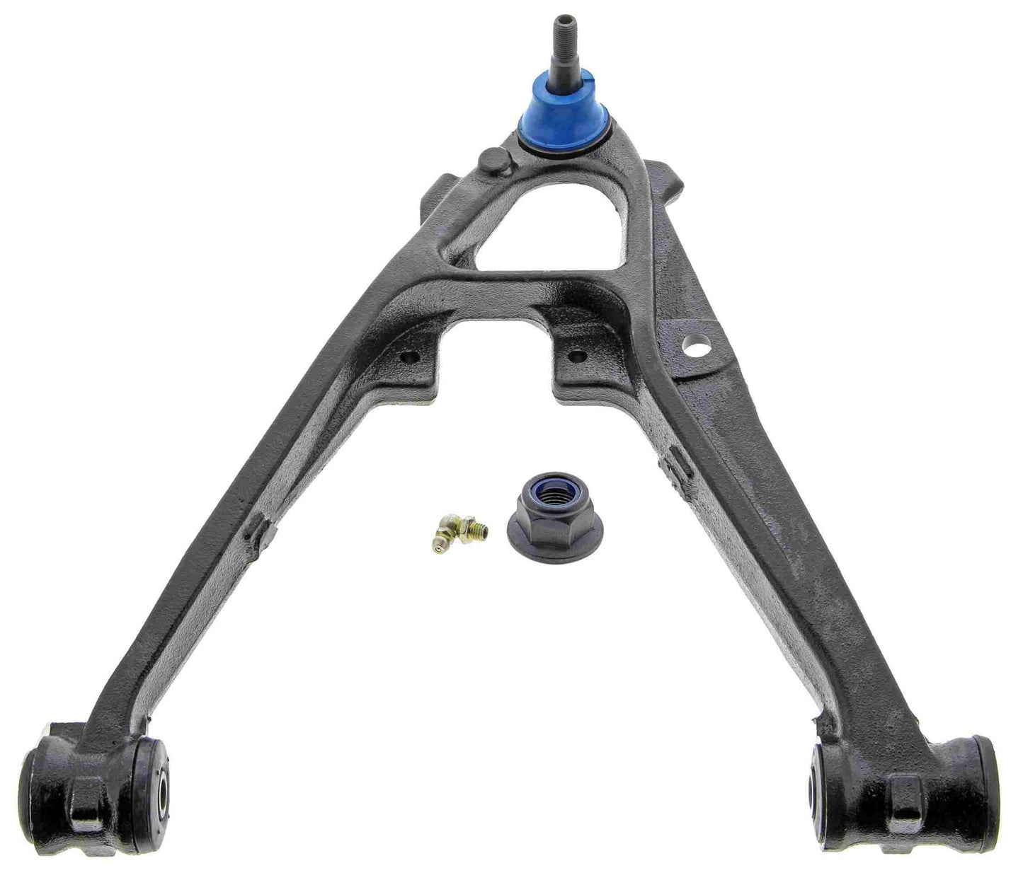 Front View of Front Left Suspension Control Arm and Ball Joint Assembly MEVOTECH CMS50152