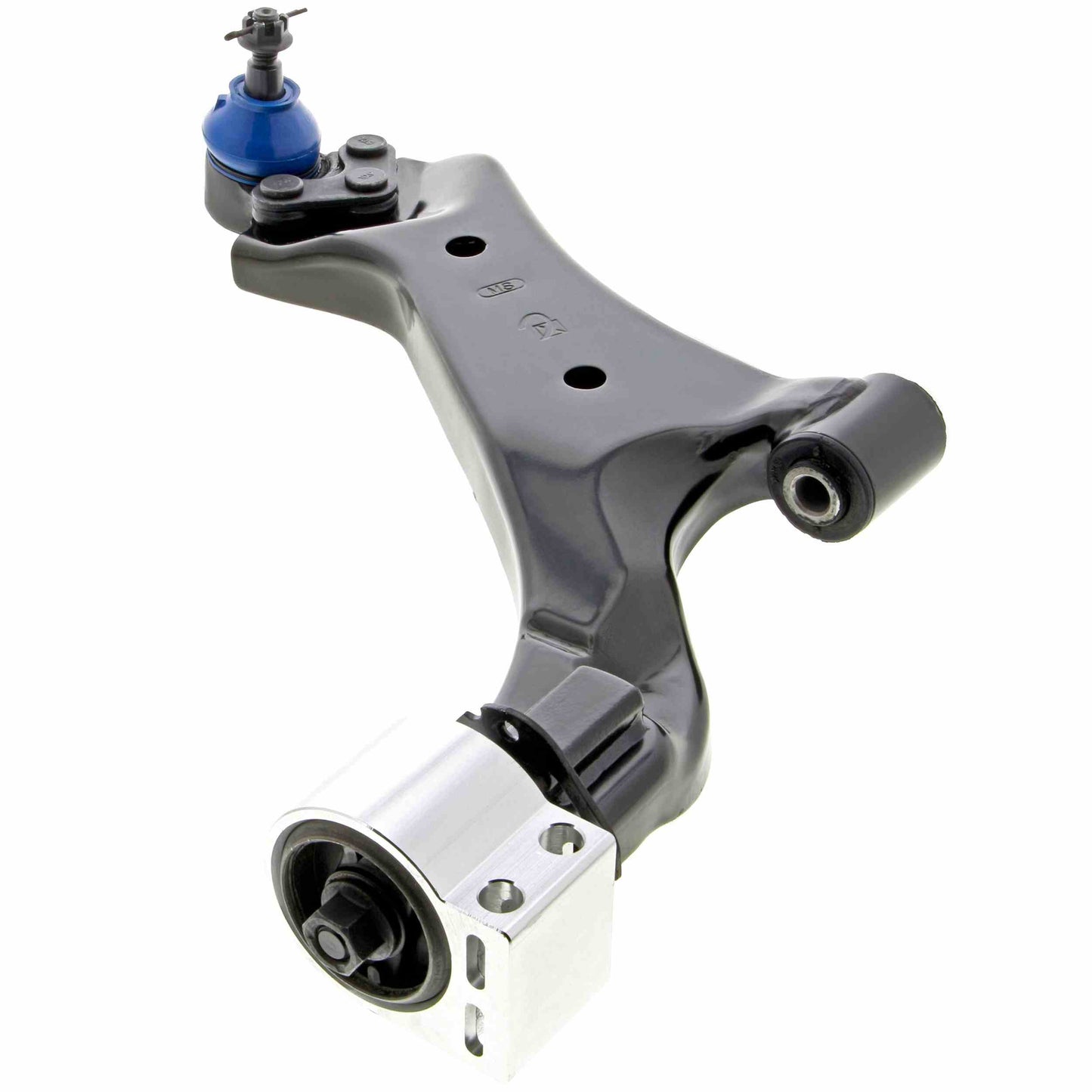 Angle View of Front Left Suspension Control Arm and Ball Joint Assembly MEVOTECH CMS50198