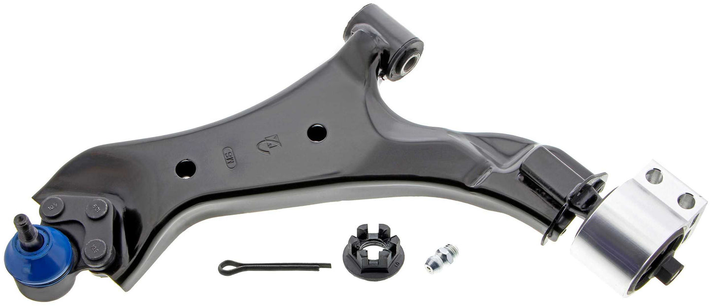 Front View of Front Left Suspension Control Arm and Ball Joint Assembly MEVOTECH CMS50198