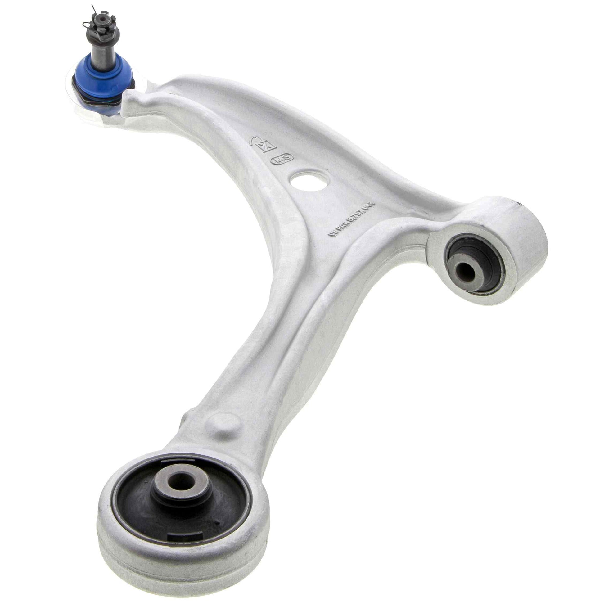 Angle View of Front Left Suspension Control Arm and Ball Joint Assembly MEVOTECH CMS601007