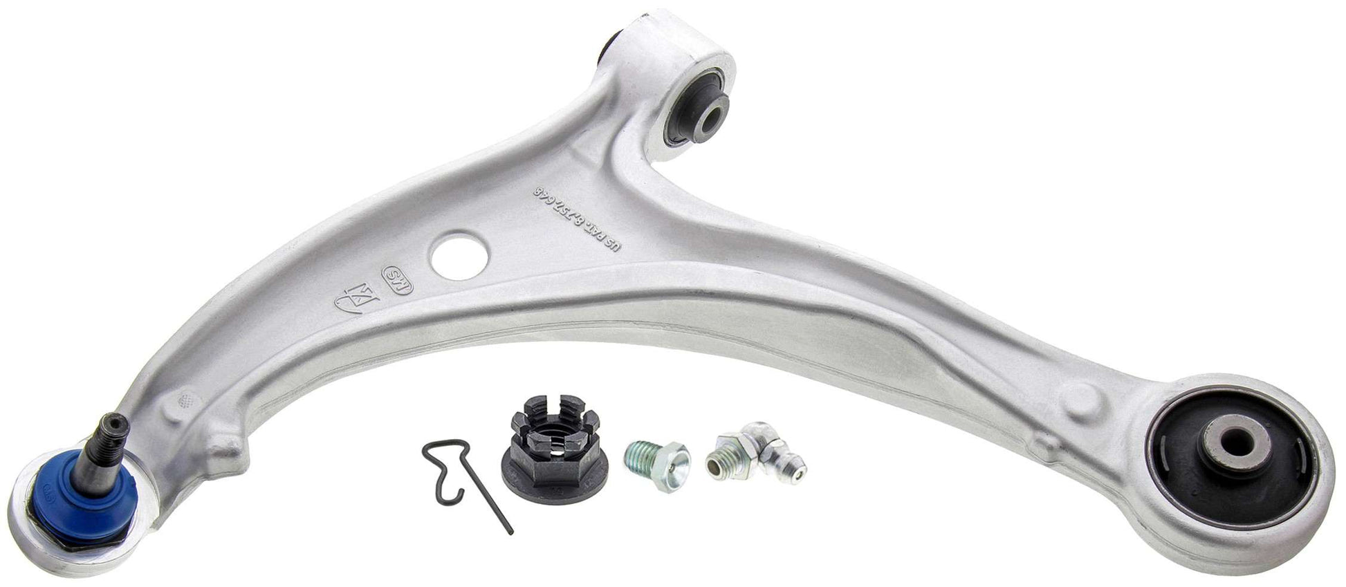 Front View of Front Left Suspension Control Arm and Ball Joint Assembly MEVOTECH CMS601007