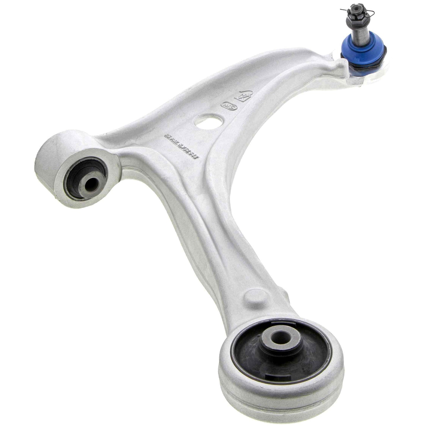 Angle View of Front Right Suspension Control Arm and Ball Joint Assembly MEVOTECH CMS601008