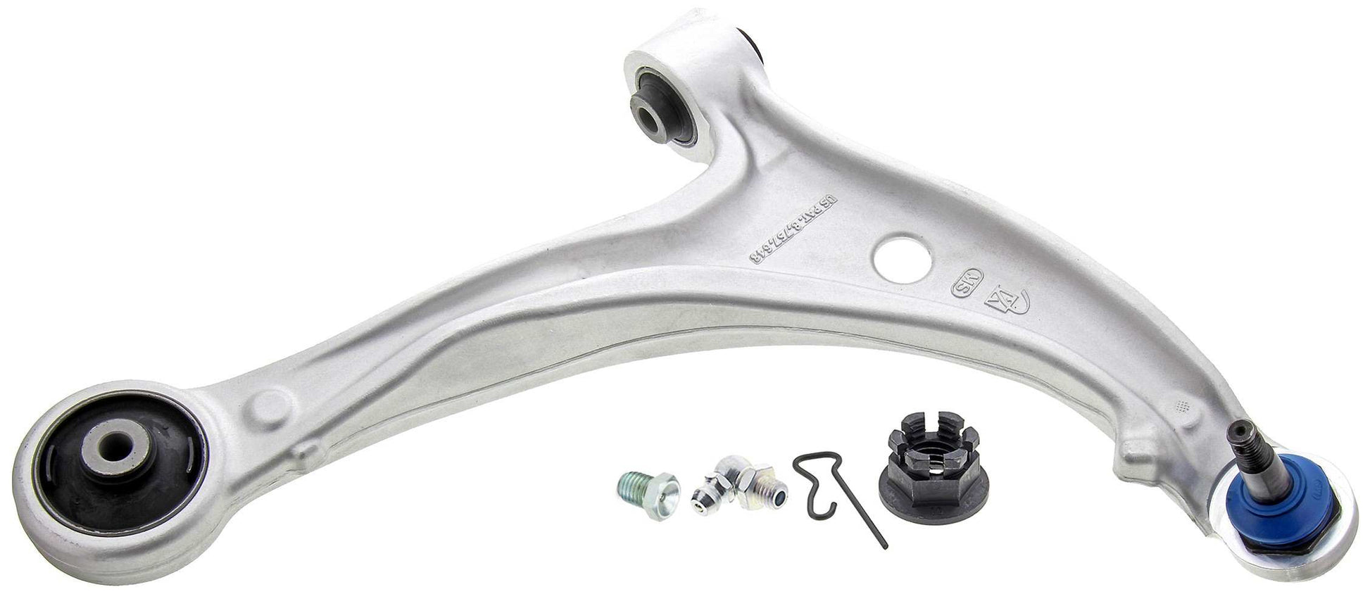 Front View of Front Right Suspension Control Arm and Ball Joint Assembly MEVOTECH CMS601008