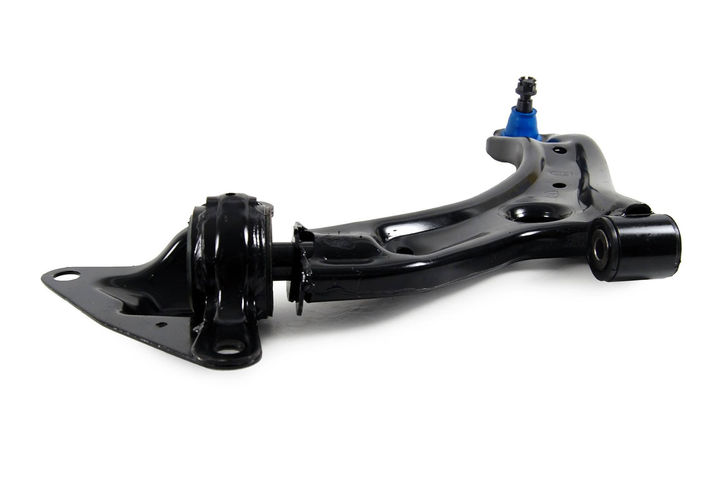 Angle View of Front Left Suspension Control Arm and Ball Joint Assembly MEVOTECH CMS601009