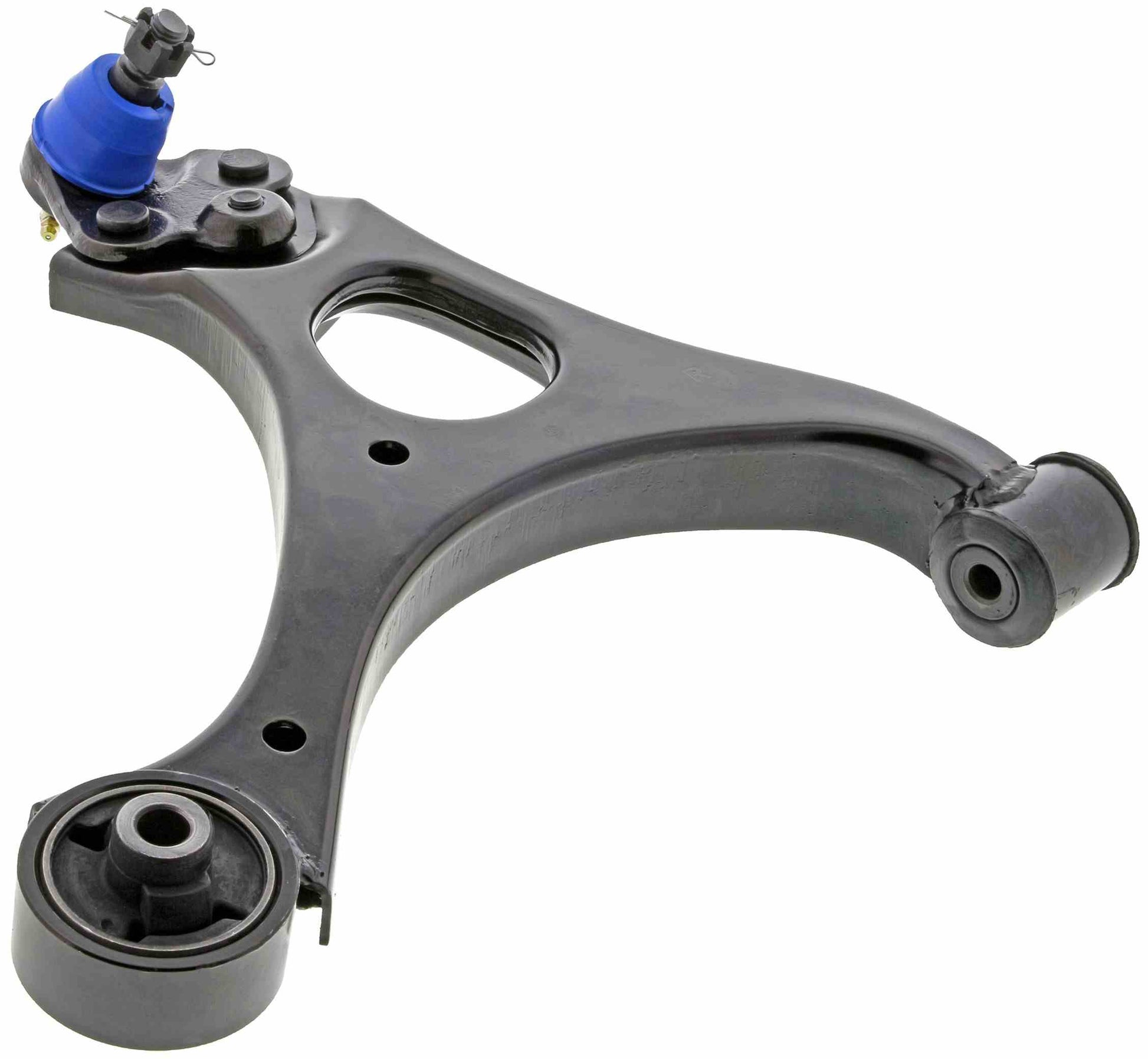 Angle View of Front Right Suspension Control Arm and Ball Joint Assembly MEVOTECH CMS60101