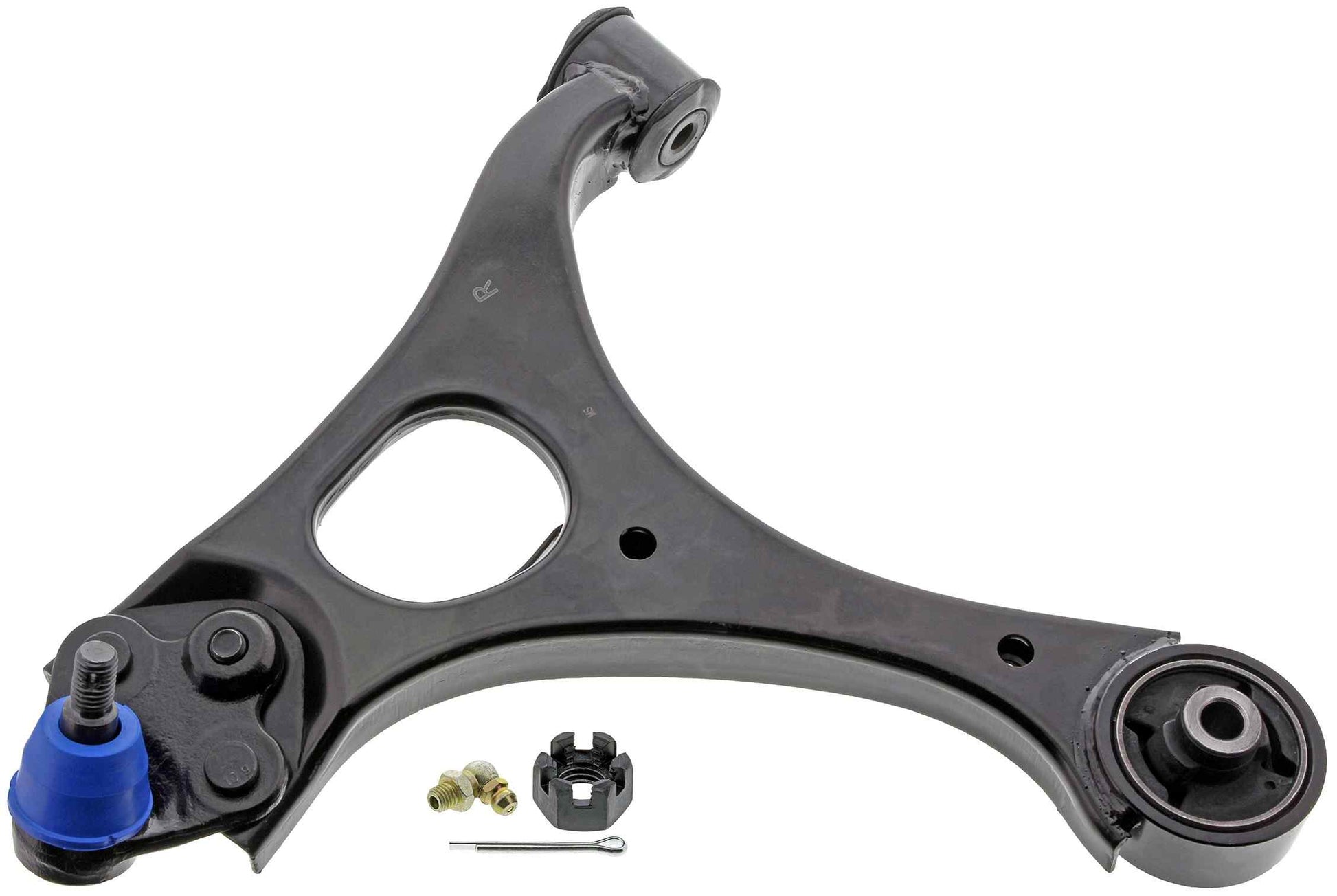 Front View of Front Right Suspension Control Arm and Ball Joint Assembly MEVOTECH CMS60101