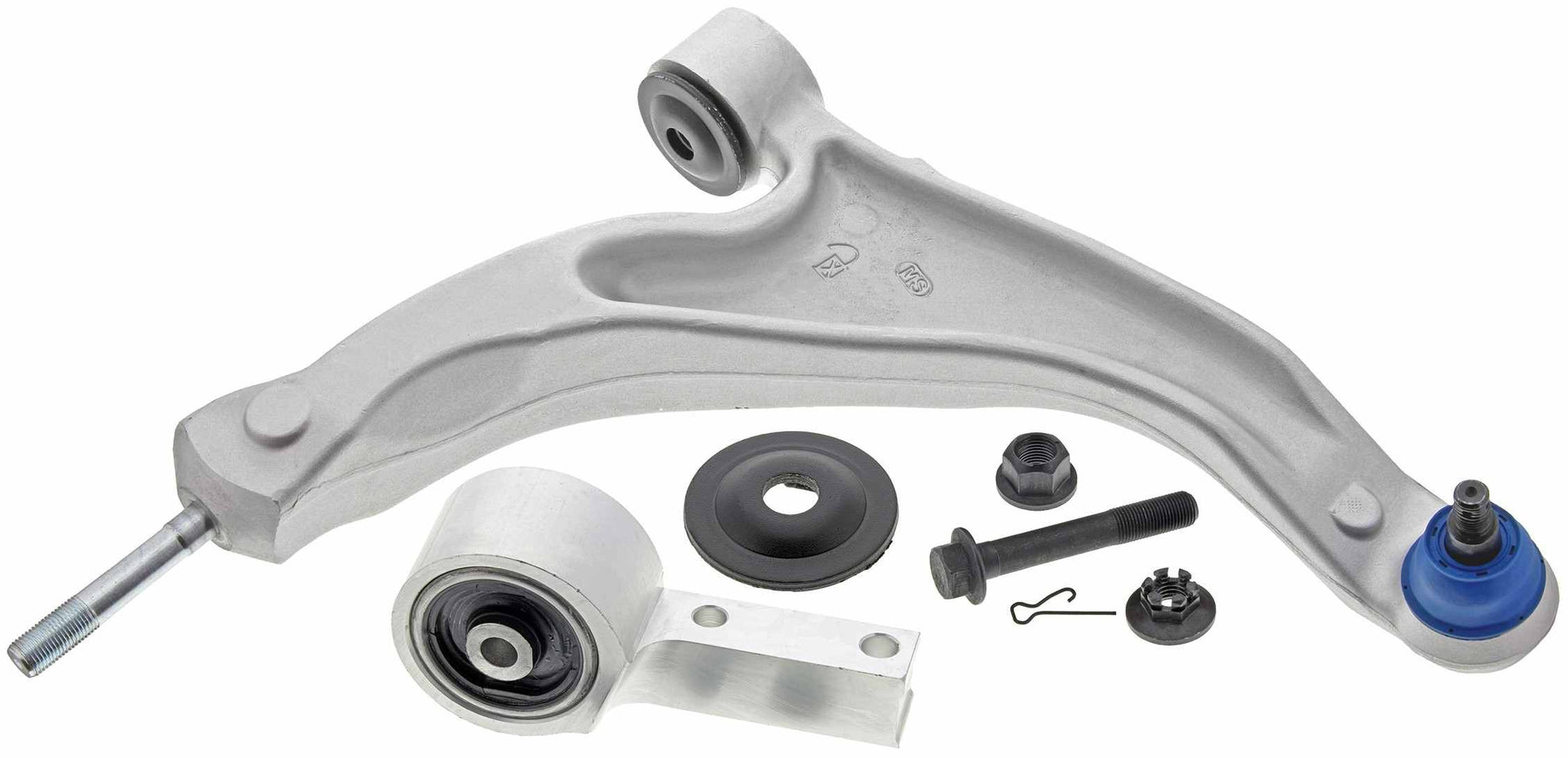 Front View of Front Right Suspension Control Arm and Ball Joint Assembly MEVOTECH CMS601044