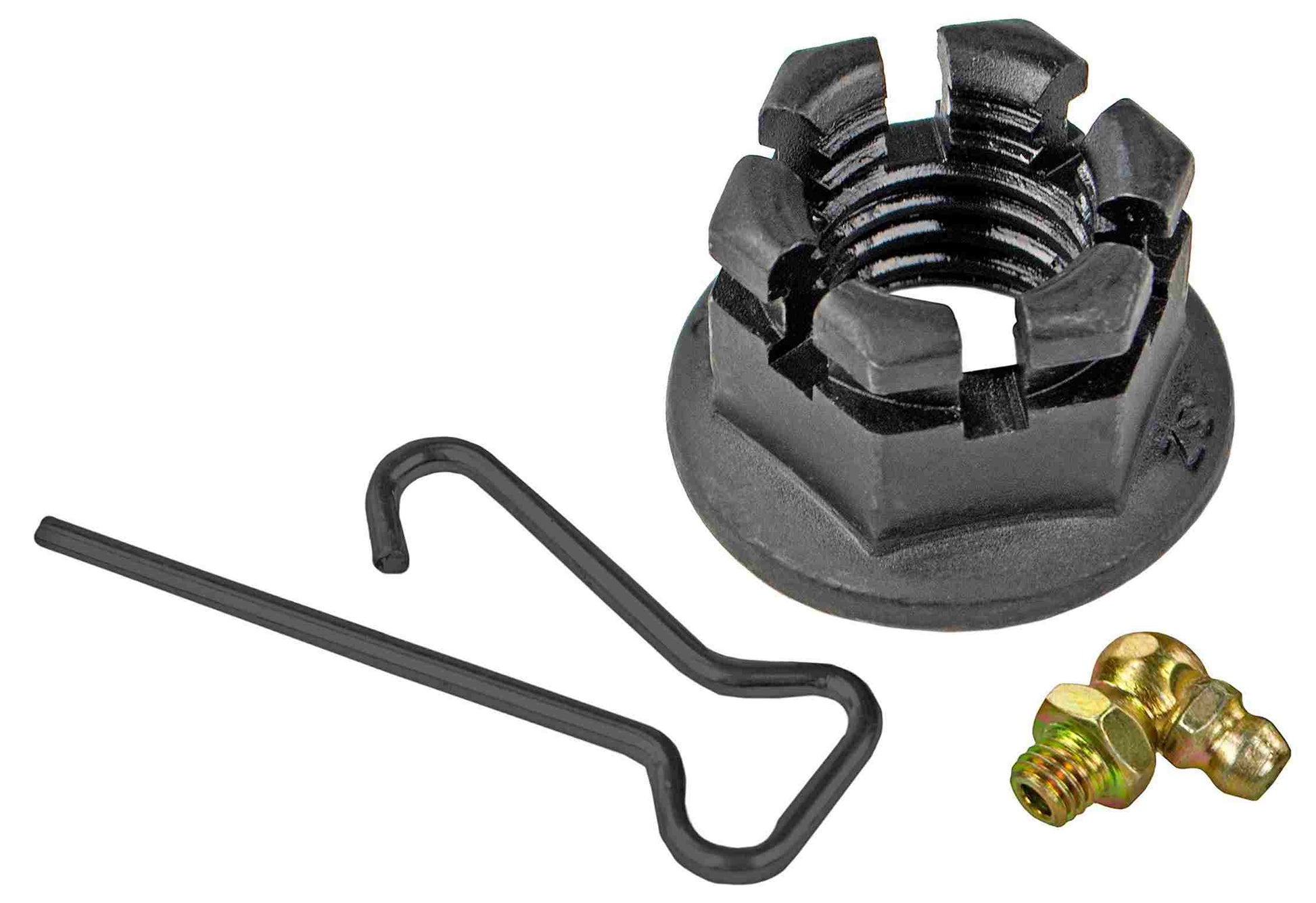 Hardware View of Front Left Suspension Control Arm and Ball Joint Assembly MEVOTECH CMS601054