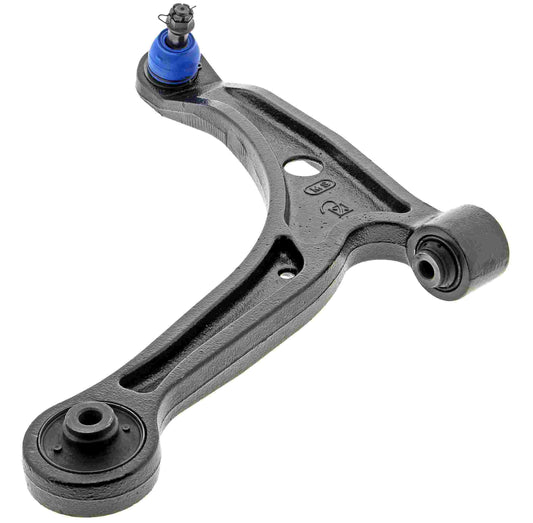 Angle View of Front Left Suspension Control Arm and Ball Joint Assembly MEVOTECH CMS60105