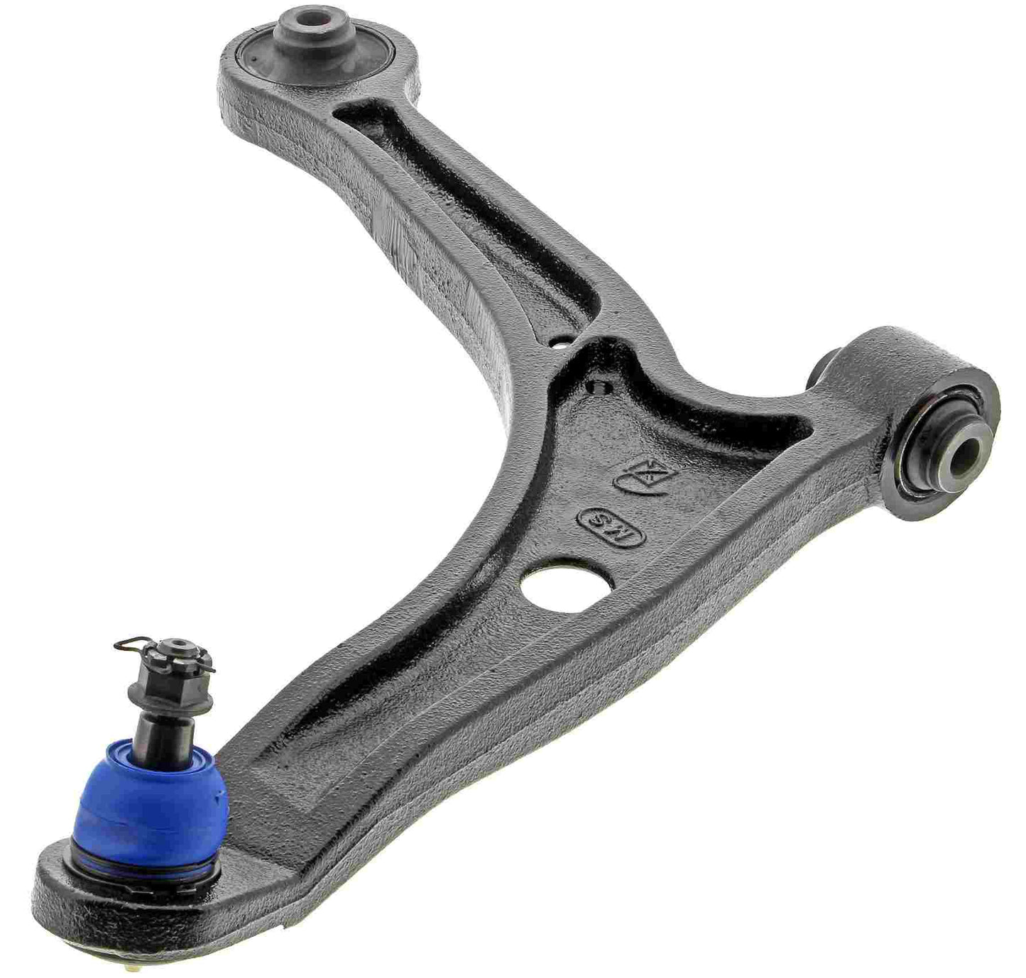 Front View of Front Right Suspension Control Arm and Ball Joint Assembly MEVOTECH CMS60106