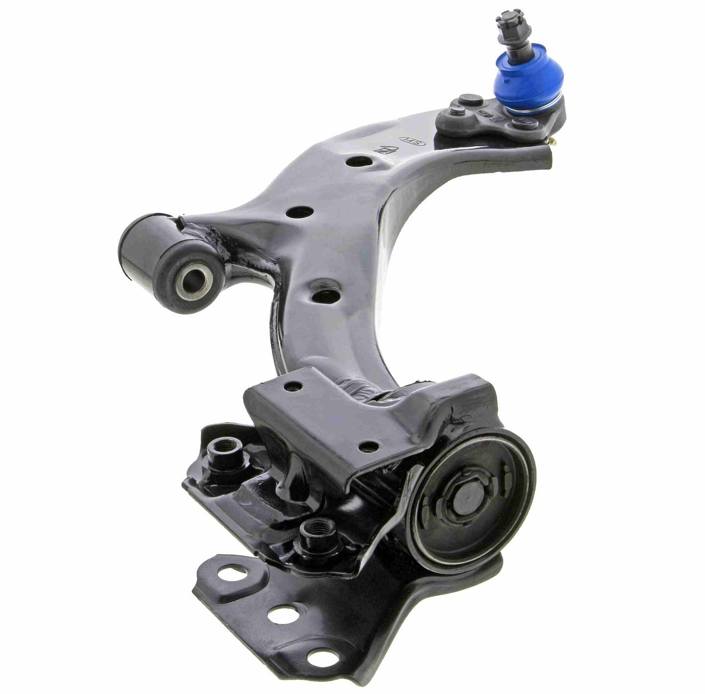 Angle View of Front Right Suspension Control Arm and Ball Joint Assembly MEVOTECH CMS60110