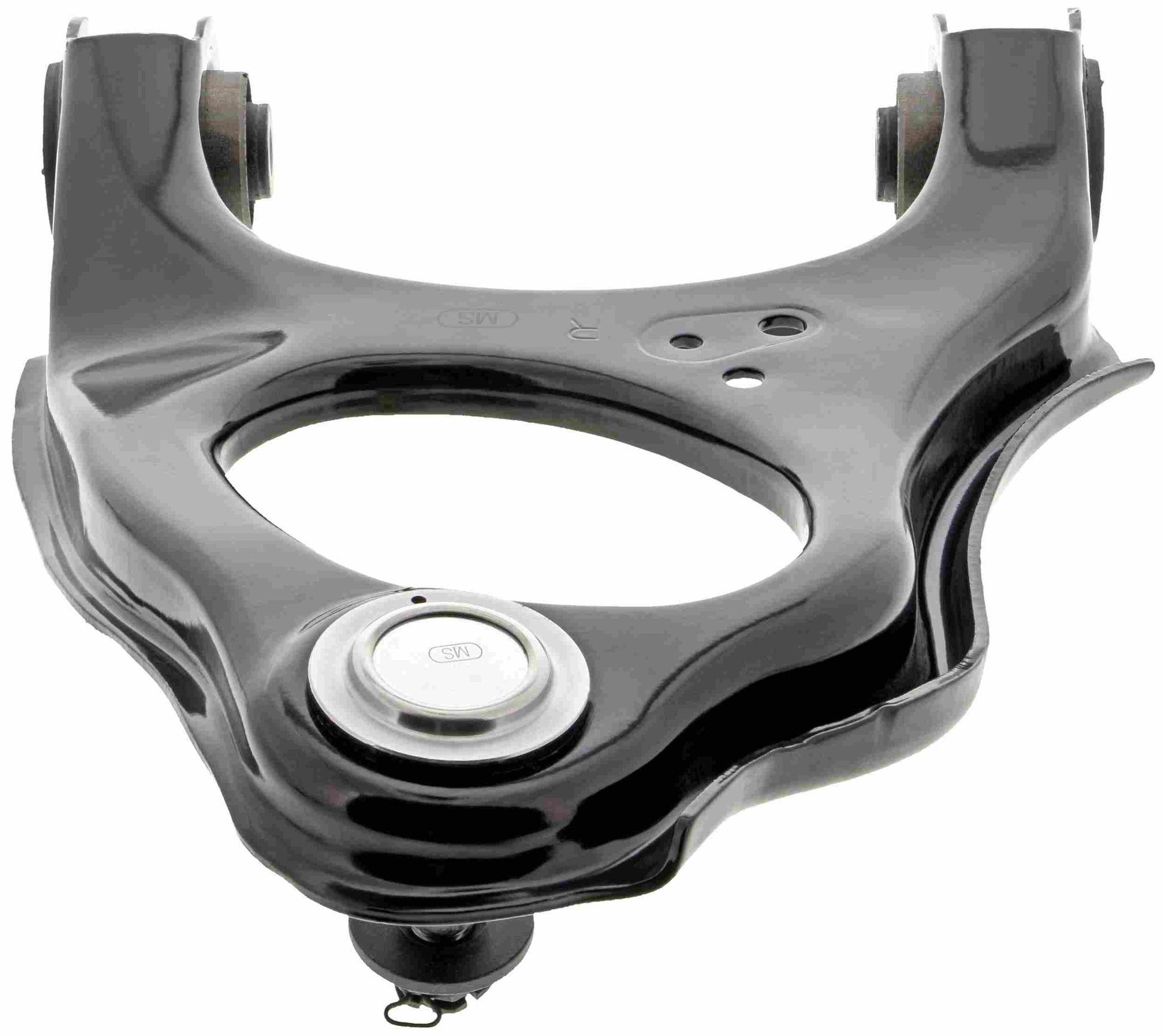 Bottom View of Rear Upper Right Suspension Control Arm and Ball Joint Assembly MEVOTECH CMS601112