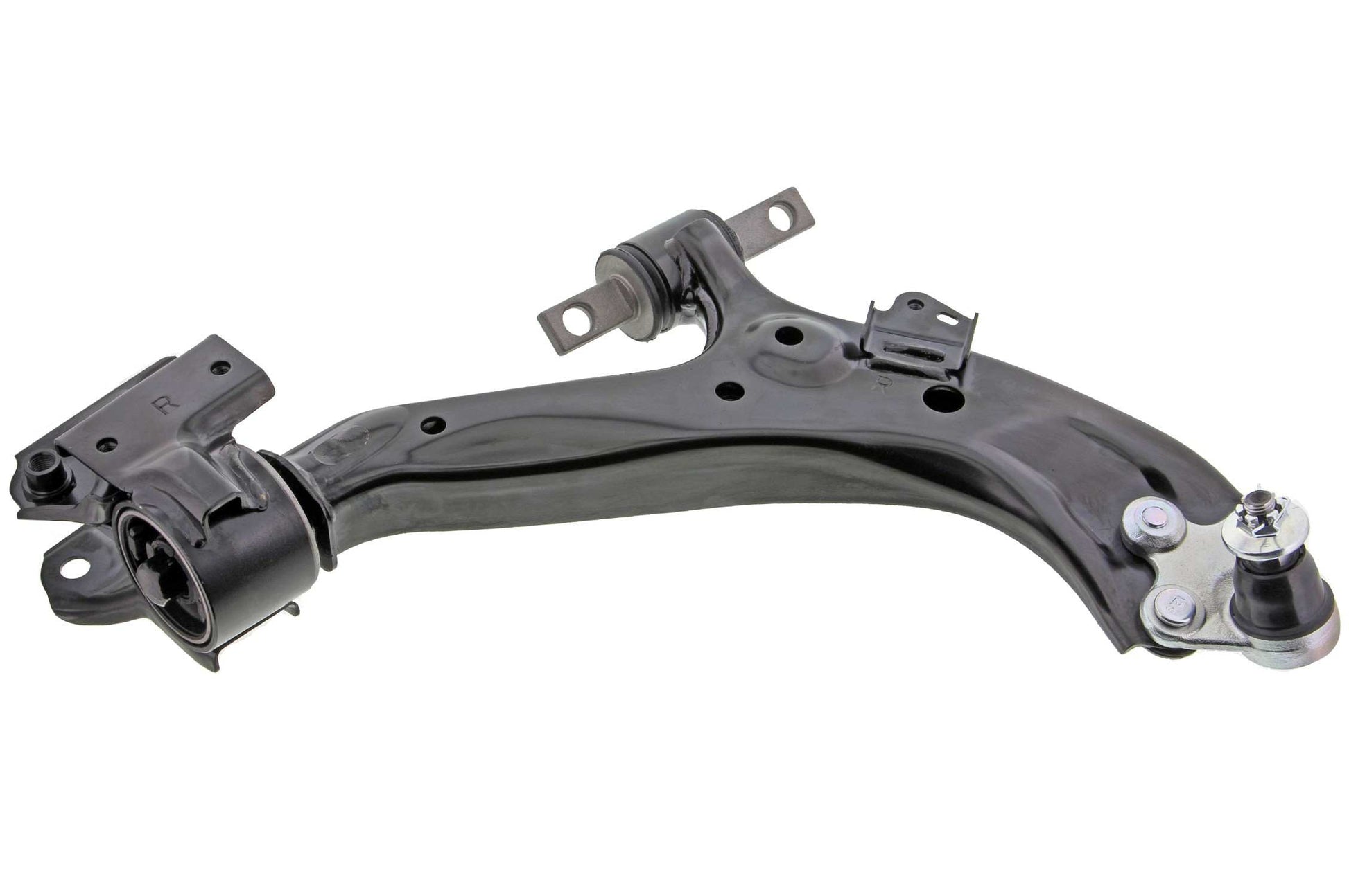 Front View of Front Right Suspension Control Arm and Ball Joint Assembly MEVOTECH CMS601174