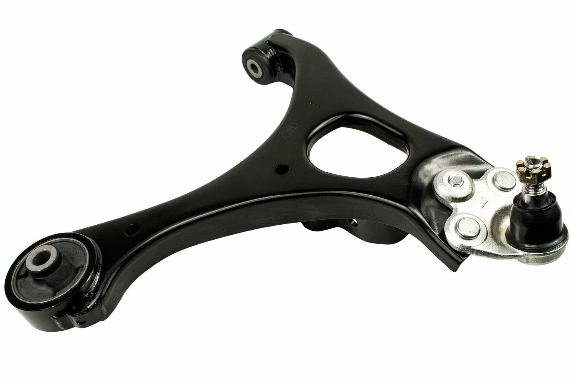 Front View of Front Left Suspension Control Arm and Ball Joint Assembly MEVOTECH CMS601189