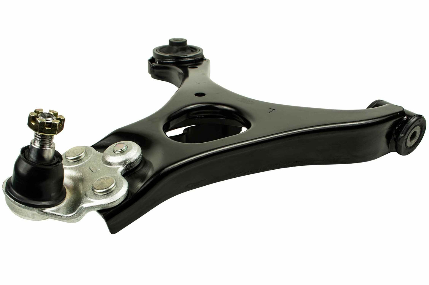 Side View of Front Left Suspension Control Arm and Ball Joint Assembly MEVOTECH CMS601189