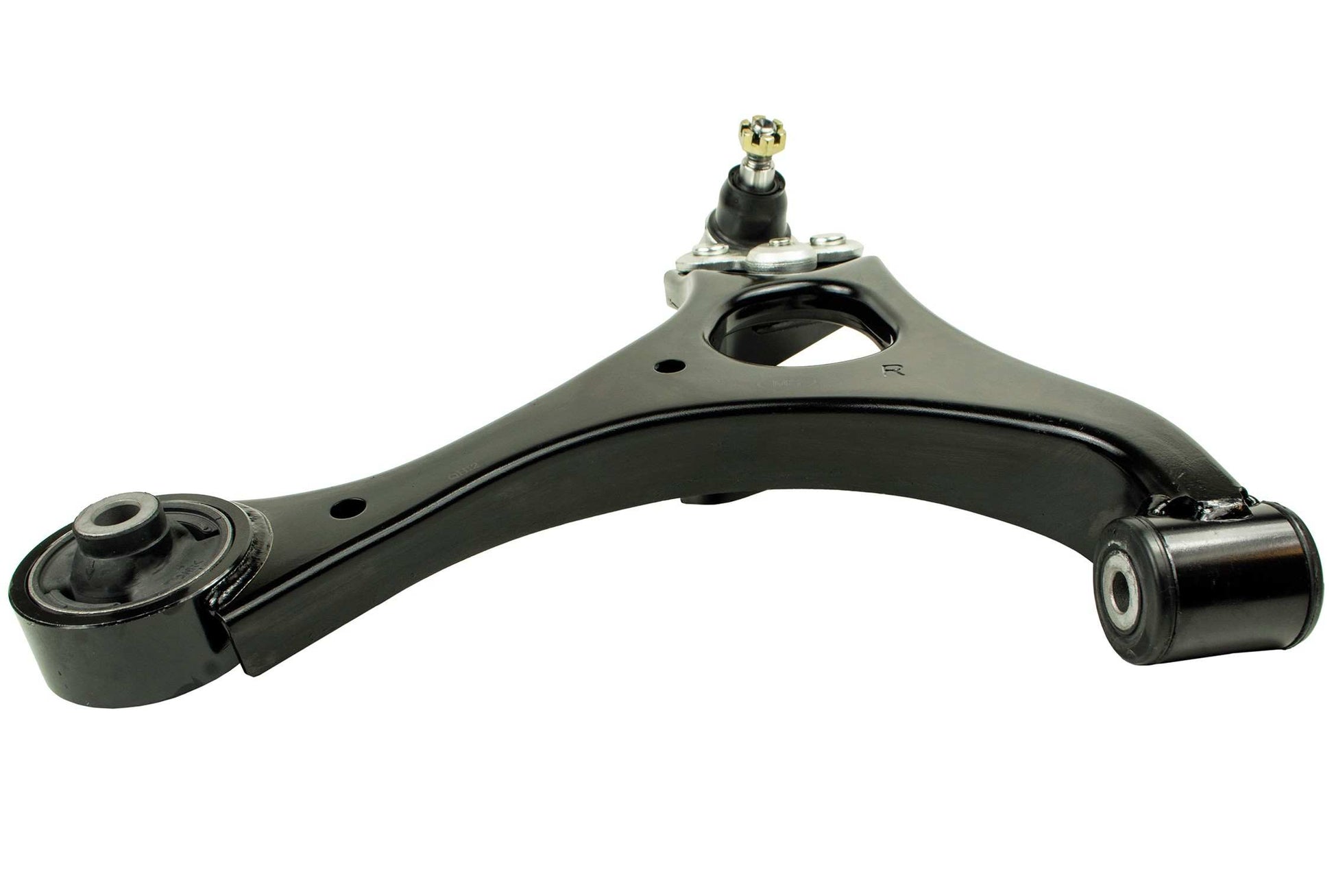 Angle View of Front Right Suspension Control Arm and Ball Joint Assembly MEVOTECH CMS601190