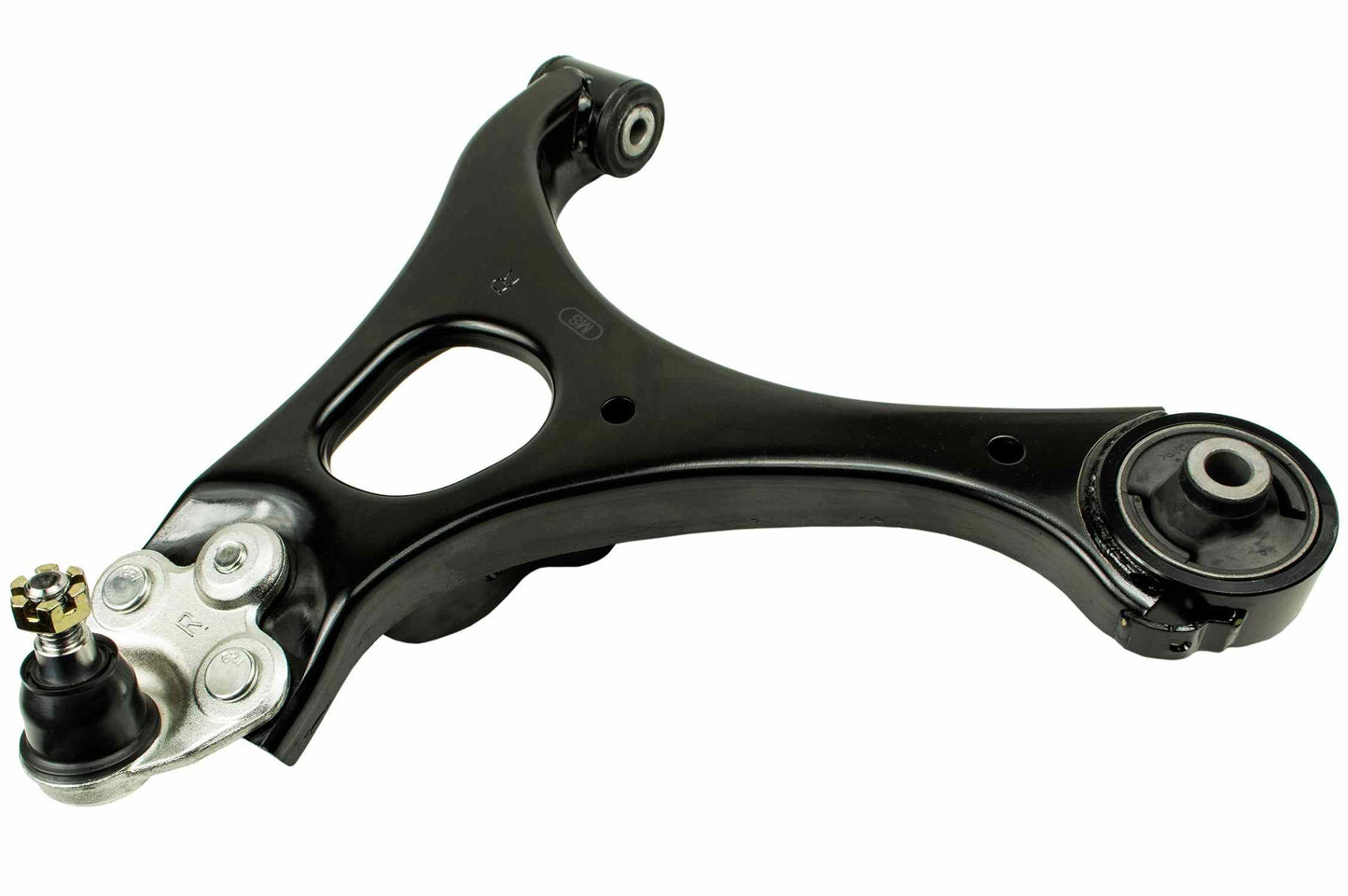 Front View of Front Right Suspension Control Arm and Ball Joint Assembly MEVOTECH CMS601190