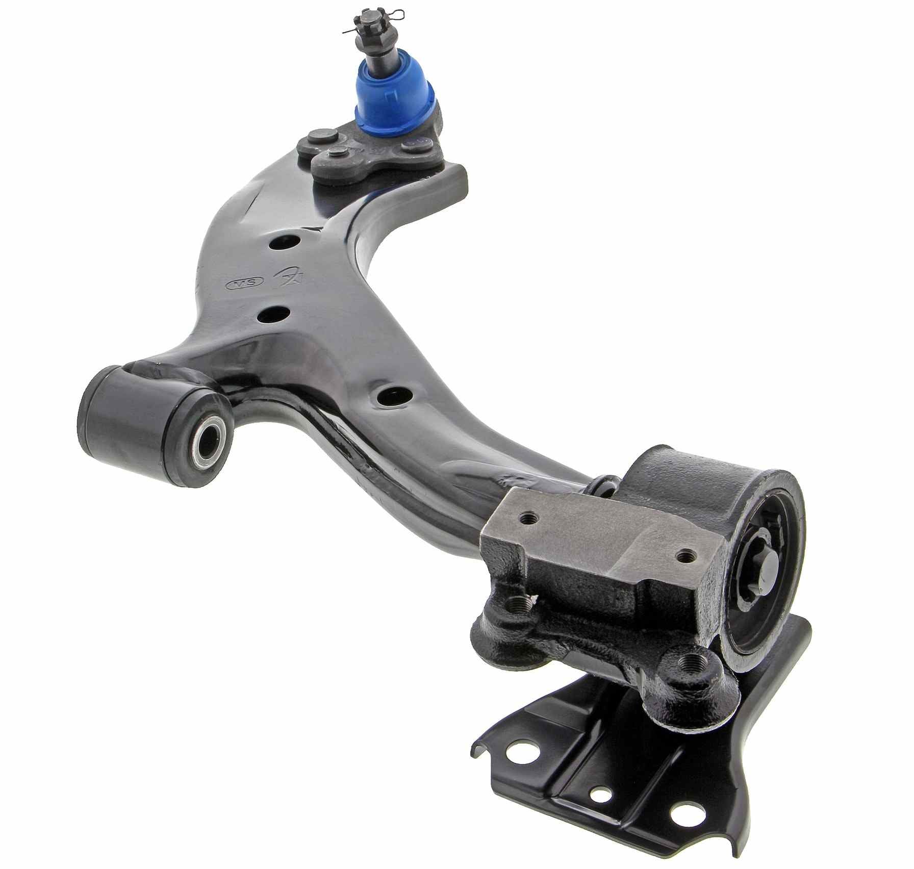 Angle View of Front Right Suspension Control Arm and Ball Joint Assembly MEVOTECH CMS601260