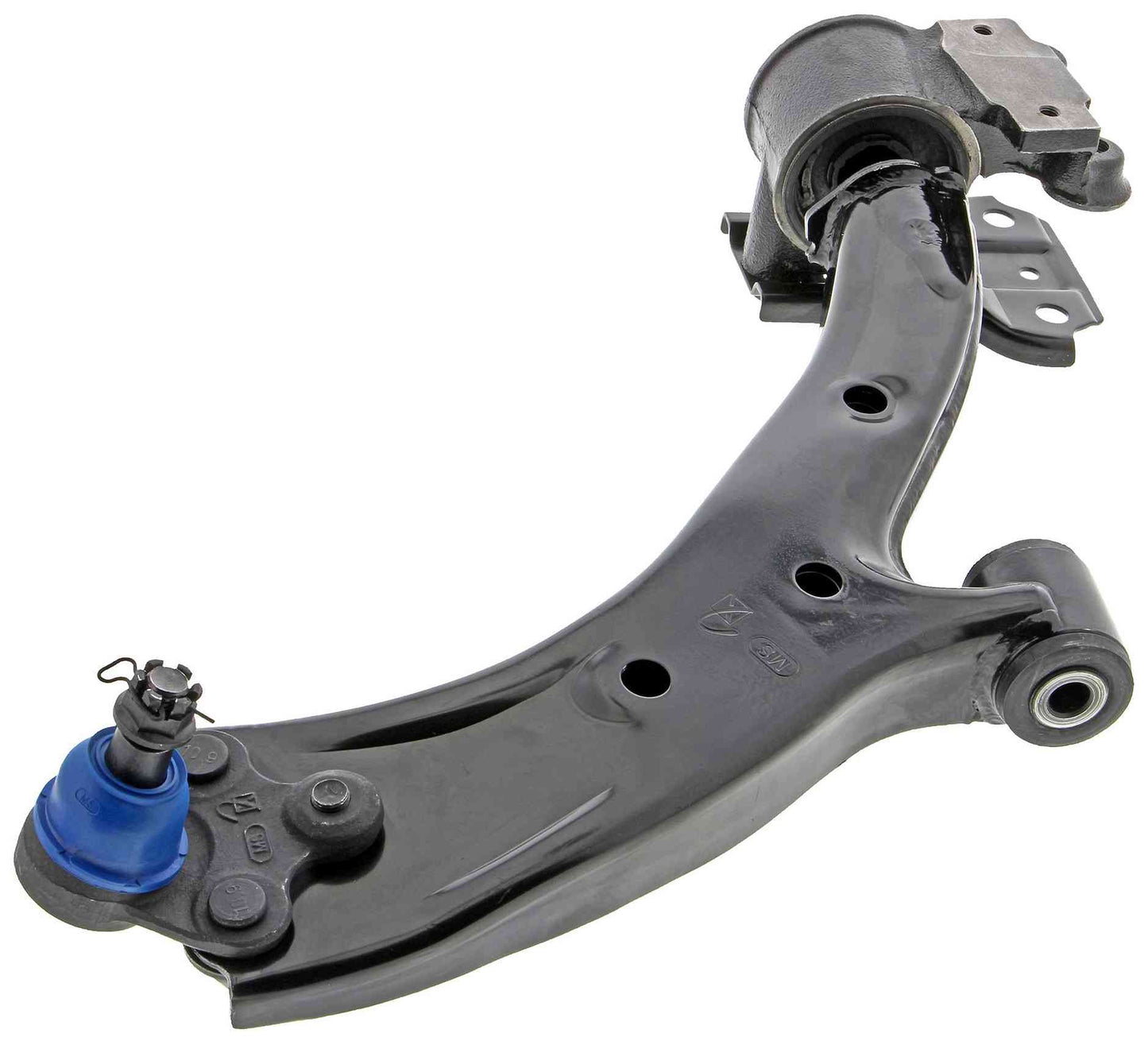 Front View of Front Right Suspension Control Arm and Ball Joint Assembly MEVOTECH CMS601260