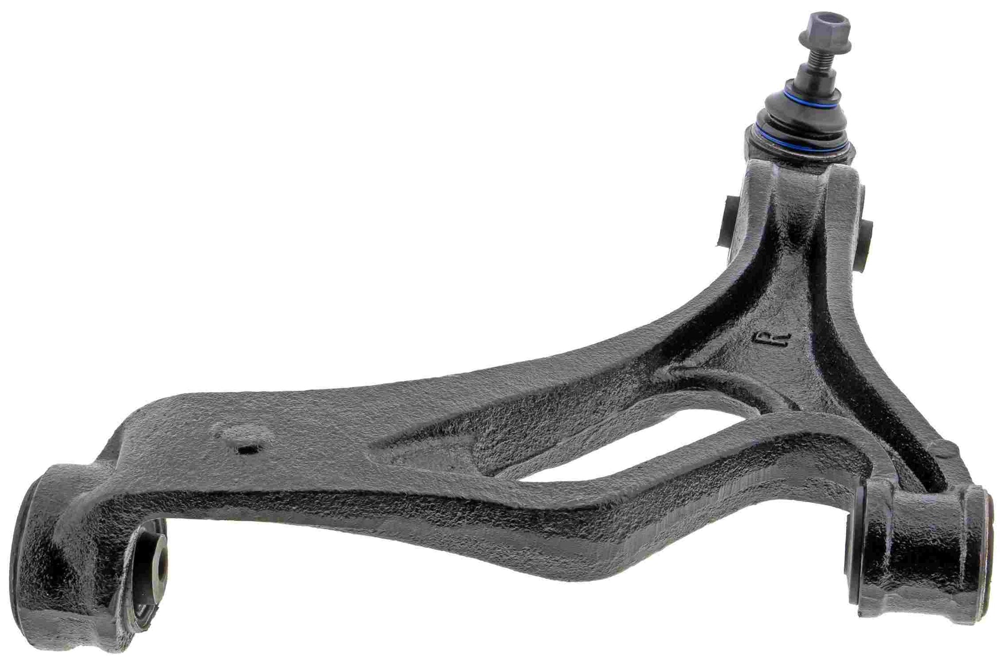 Angle View of Front Right Suspension Control Arm and Ball Joint Assembly MEVOTECH CMS70102