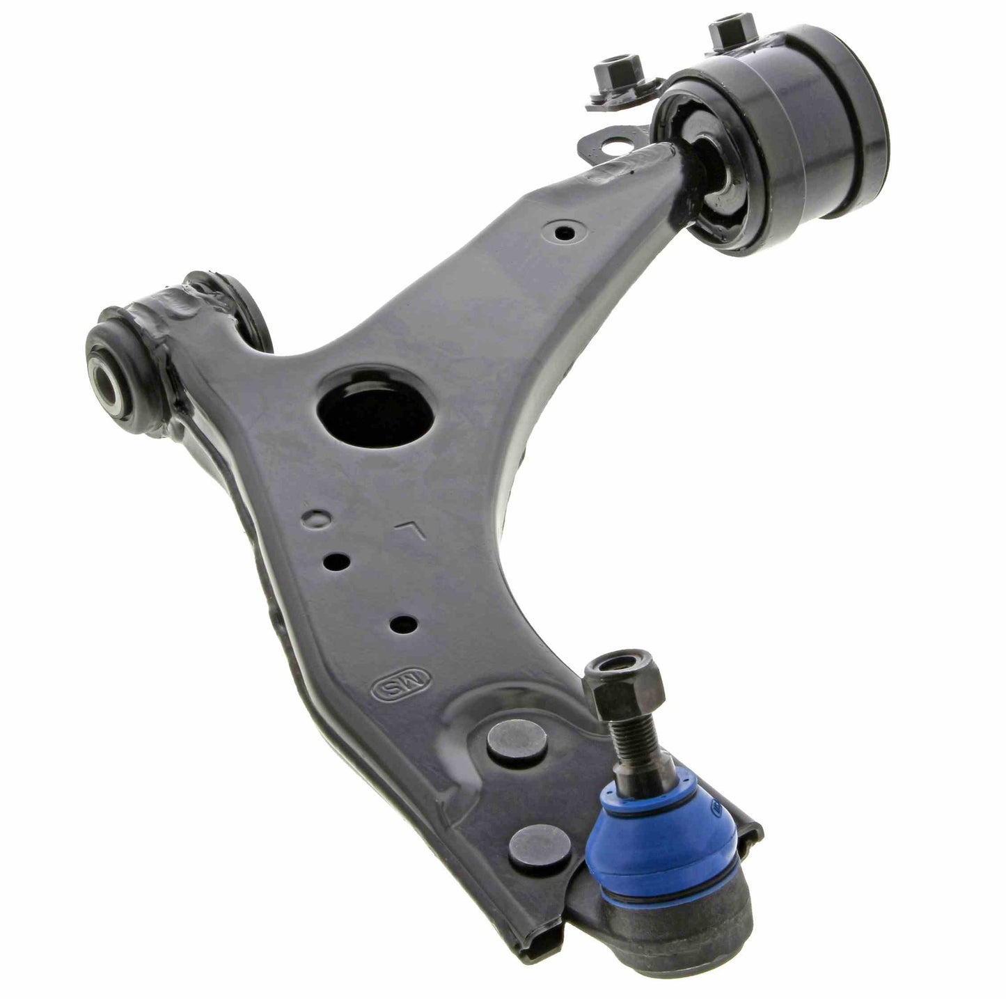 Front View of Front Left Suspension Control Arm and Ball Joint Assembly MEVOTECH CMS70162