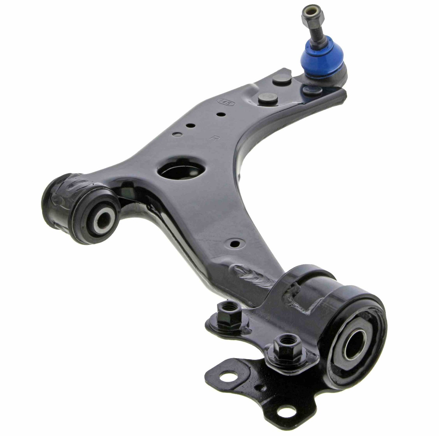 Angle View of Front Right Suspension Control Arm and Ball Joint Assembly MEVOTECH CMS70163