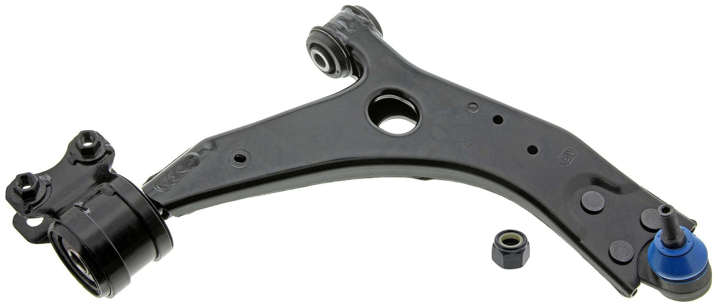 Front View of Front Right Suspension Control Arm and Ball Joint Assembly MEVOTECH CMS70163