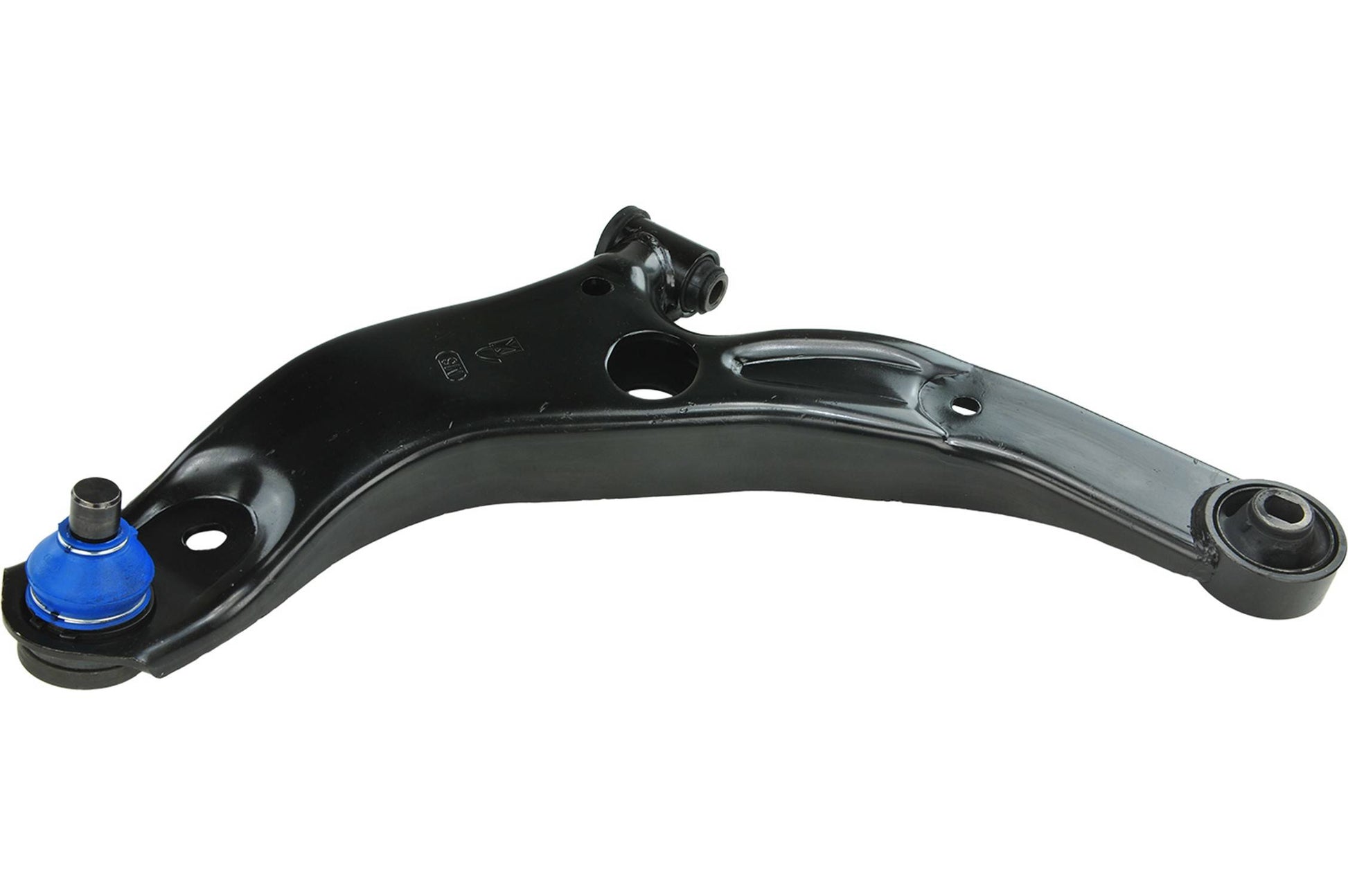 Front View of Front Left Suspension Control Arm and Ball Joint Assembly MEVOTECH CMS76100