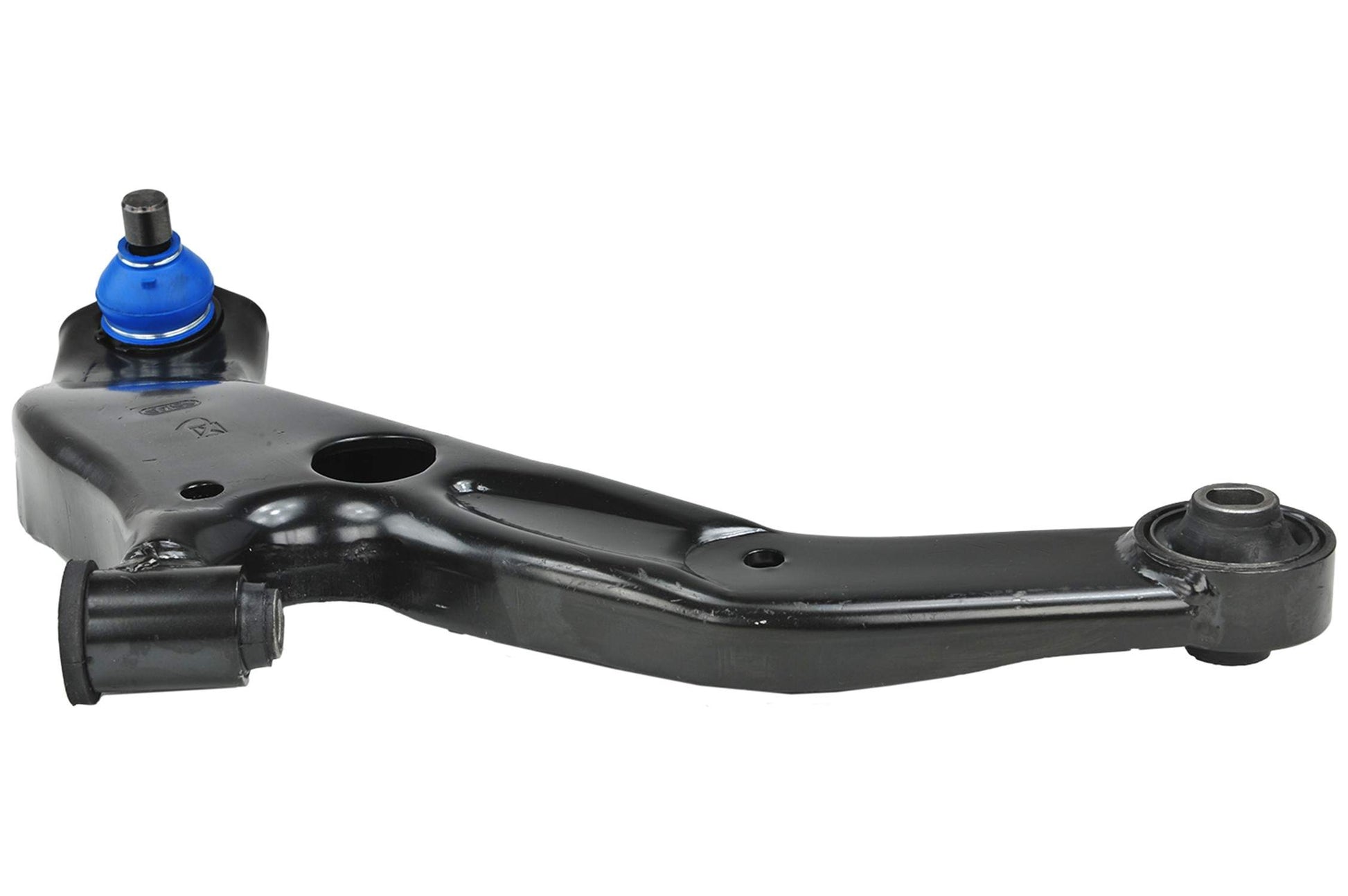 Angle View of Front Right Suspension Control Arm and Ball Joint Assembly MEVOTECH CMS76101