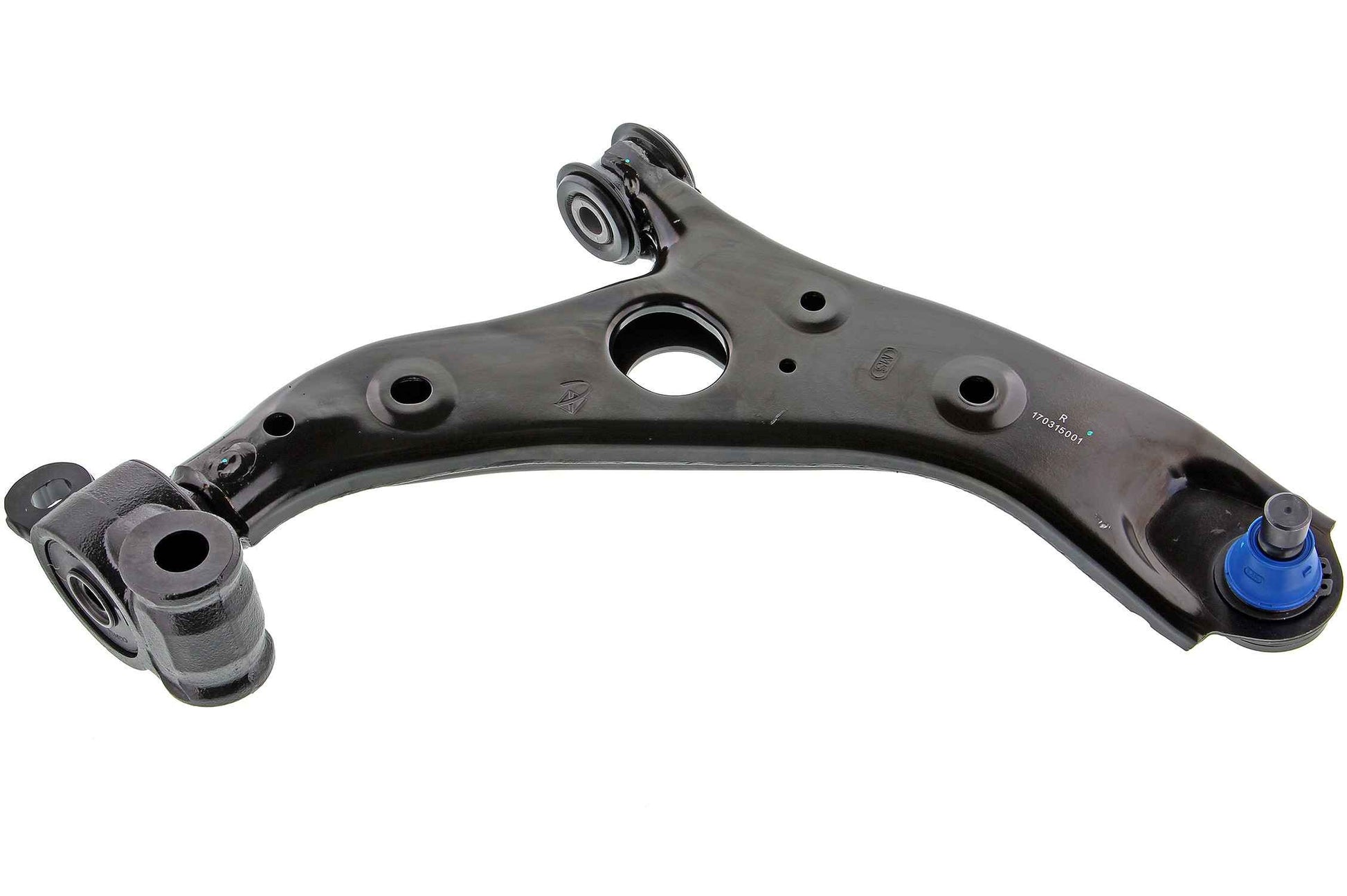 Front View of Front Right Suspension Control Arm and Ball Joint Assembly MEVOTECH CMS761184