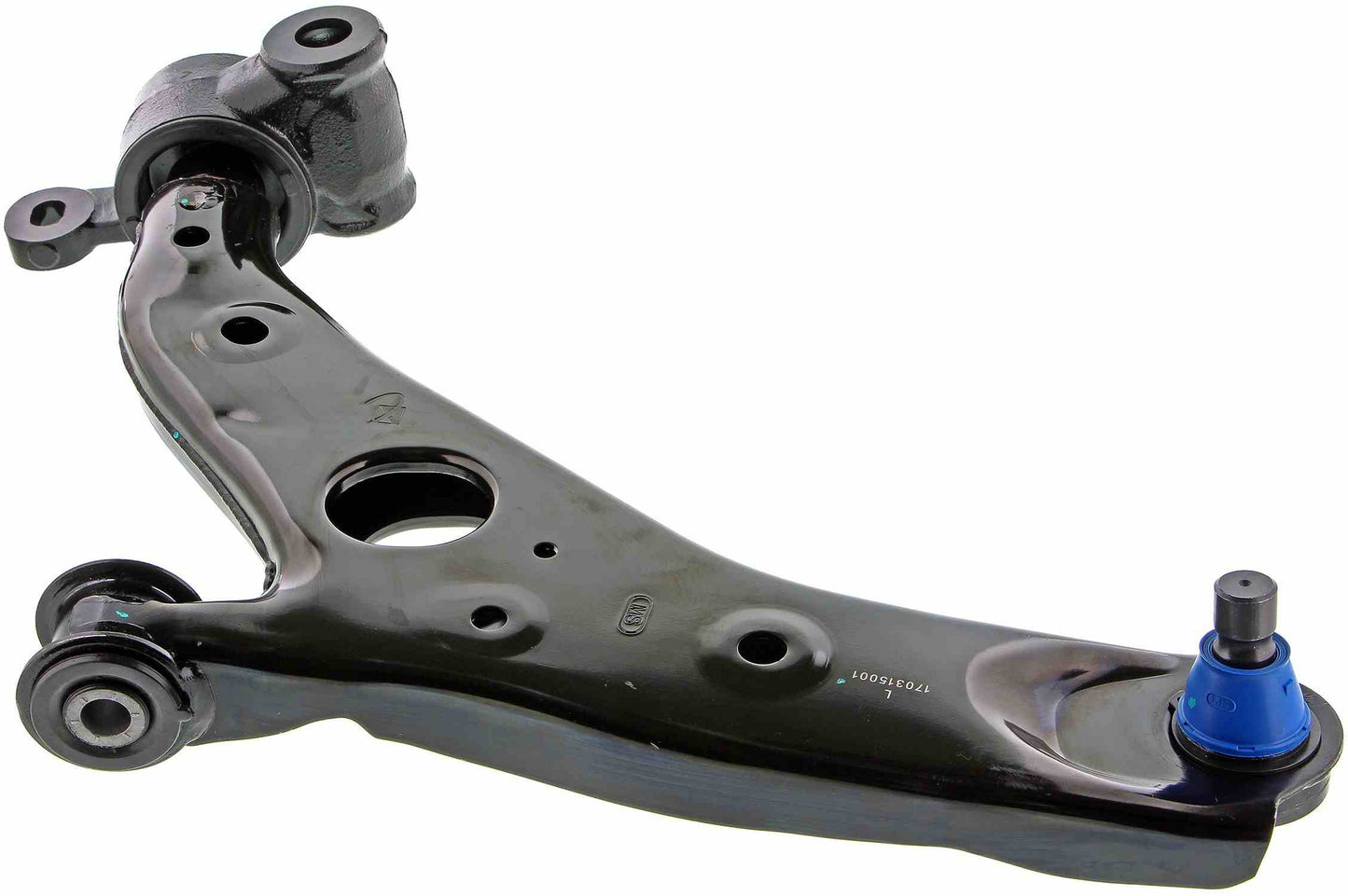 Side View of Front Left Suspension Control Arm and Ball Joint Assembly MEVOTECH CMS761185