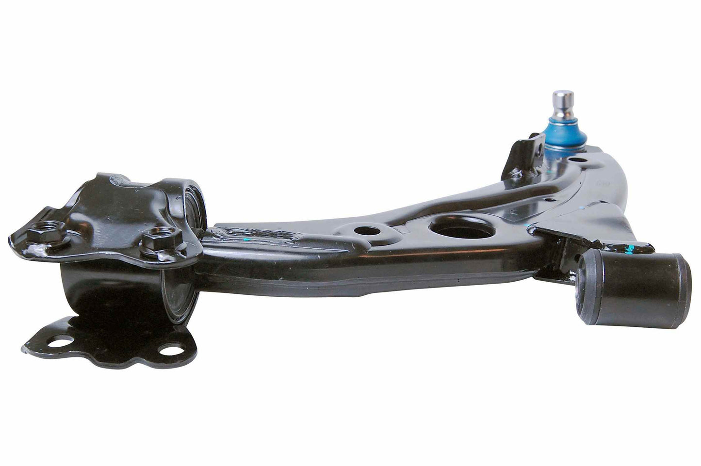 Angle View of Front Left Suspension Control Arm and Ball Joint Assembly MEVOTECH CMS76168