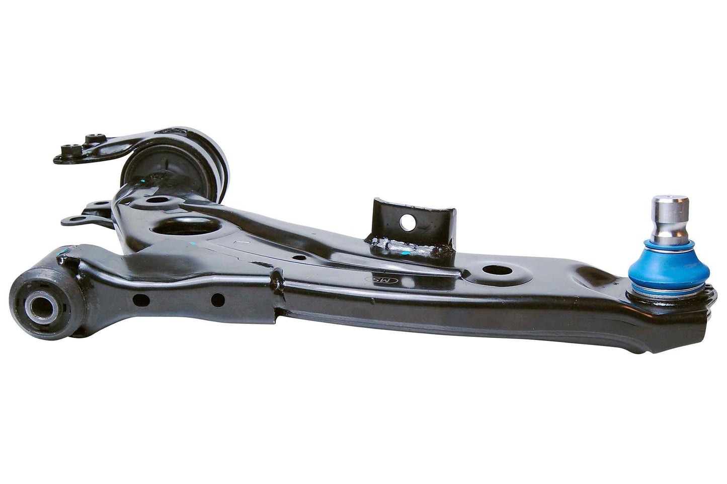 Side View of Front Left Suspension Control Arm and Ball Joint Assembly MEVOTECH CMS76168