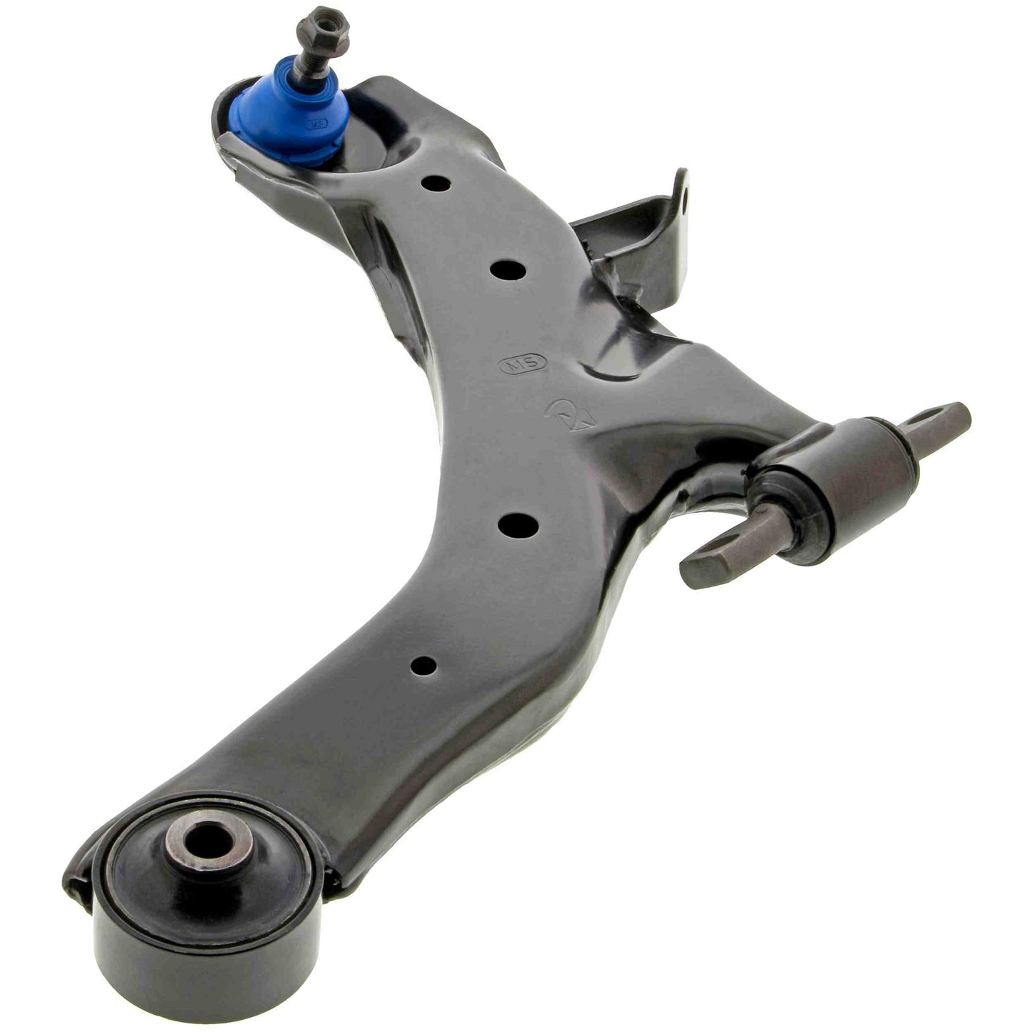 Angle View of Front Left Suspension Control Arm and Ball Joint Assembly MEVOTECH CMS80100