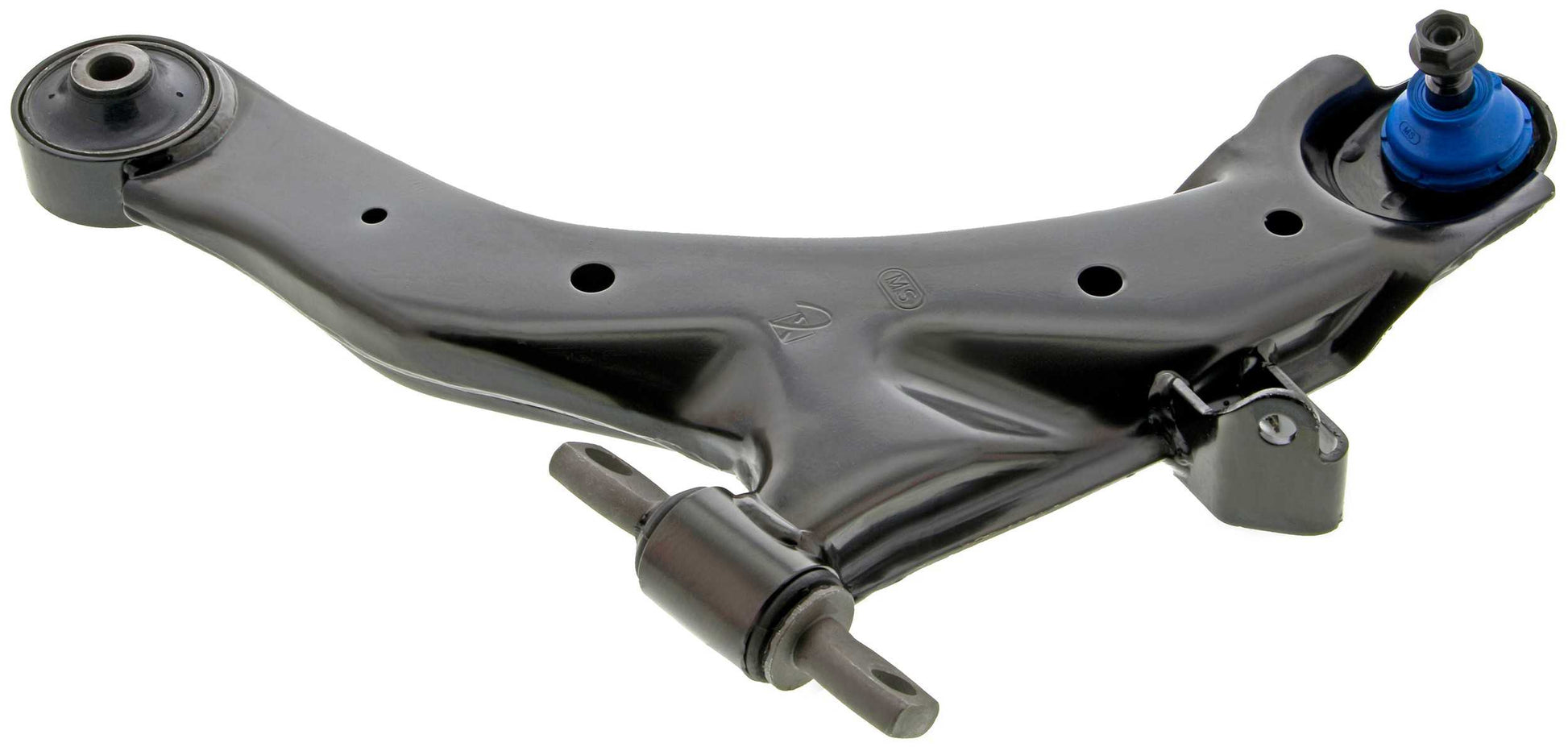 Side View of Front Left Suspension Control Arm and Ball Joint Assembly MEVOTECH CMS80100