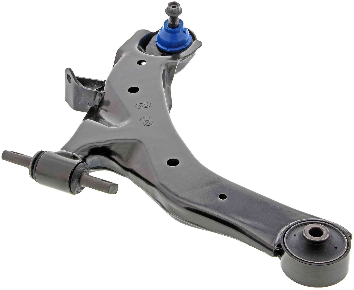 Angle View of Front Right Suspension Control Arm and Ball Joint Assembly MEVOTECH CMS80101